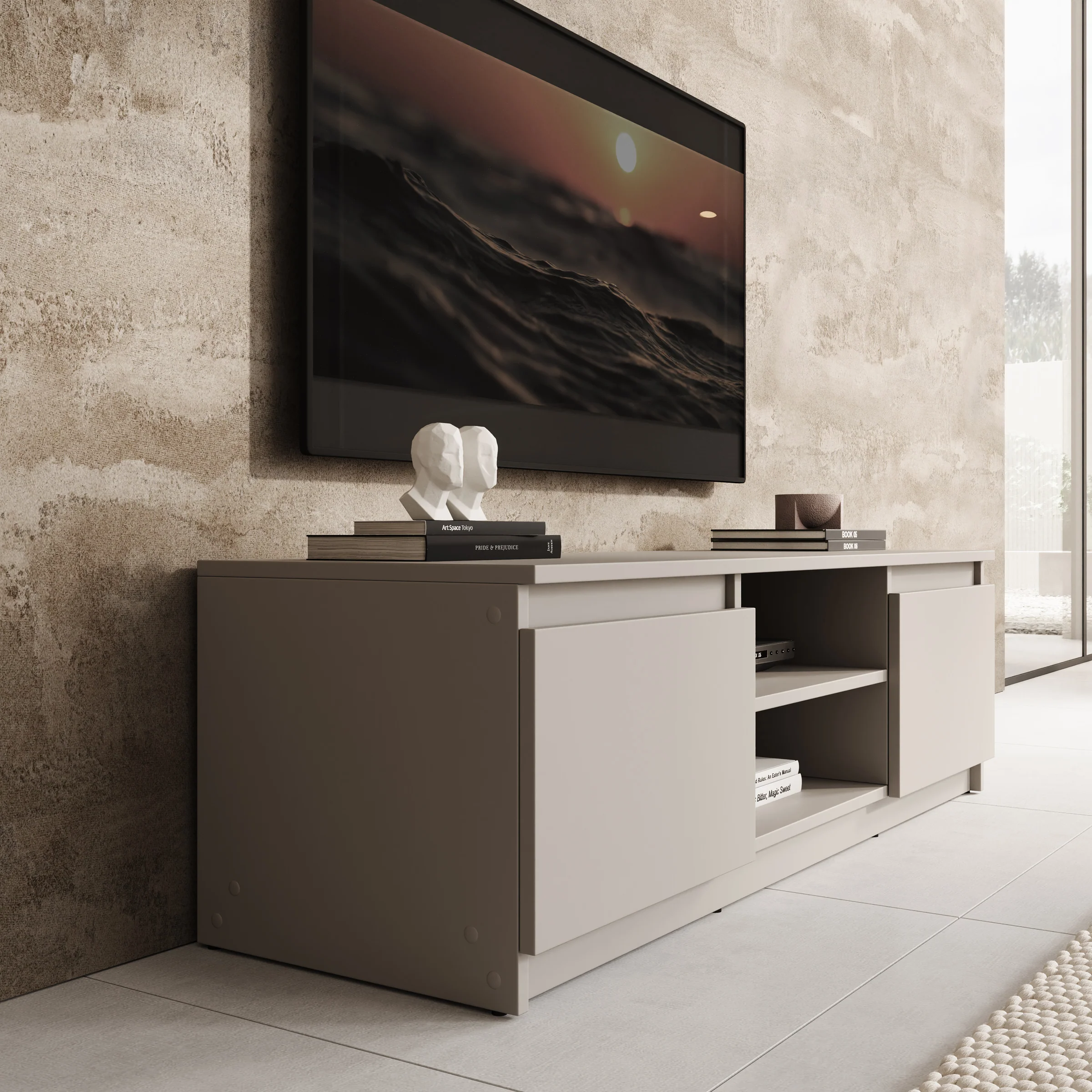 Diaz - TV-Meubel - Beige - 120x38x36 cm - Image 4