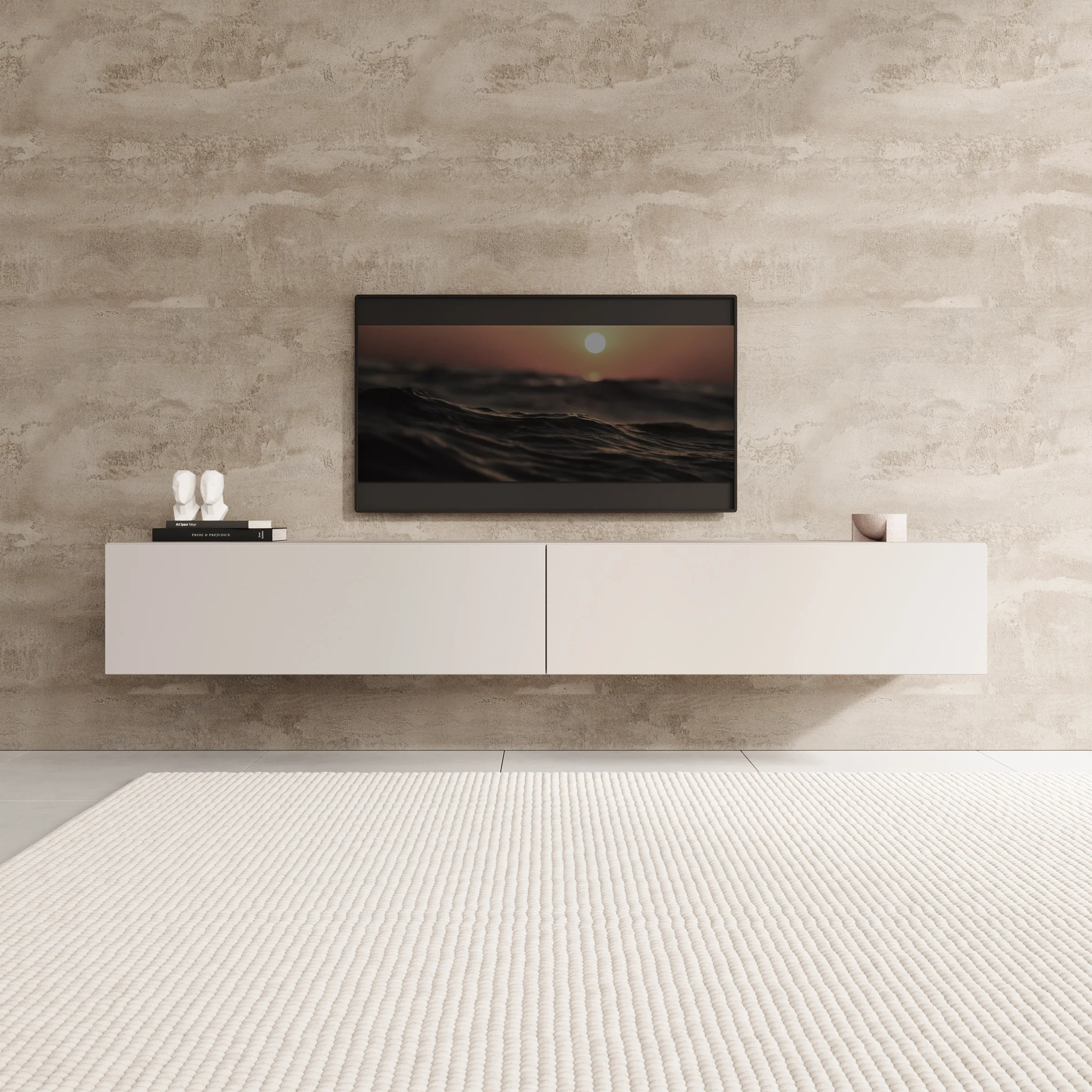 Palm - TV-Meubel - Beige - 200x40x30 cm - Image 3