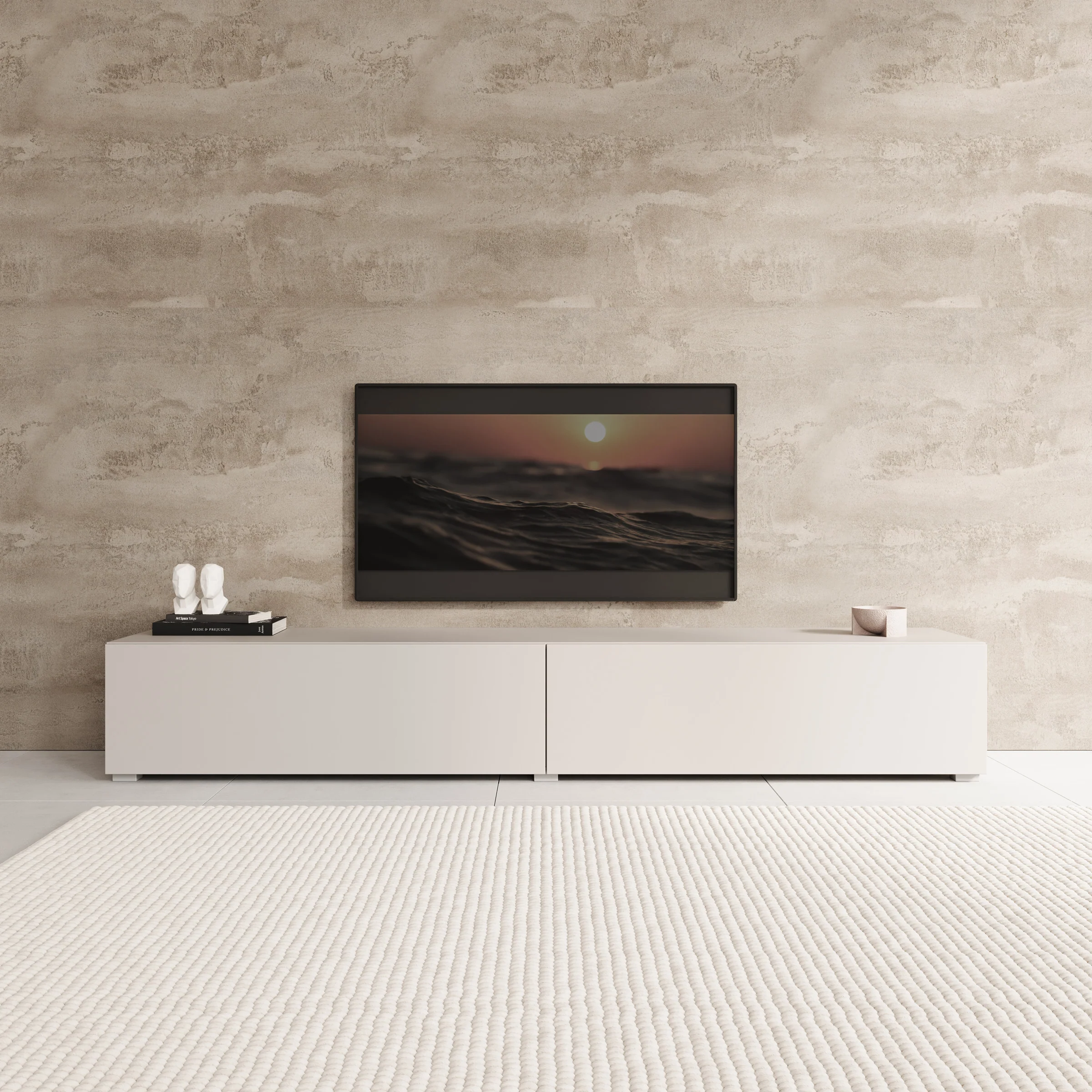 Palm - TV-Meubel - Beige - 200x40x30 cm - Image 4