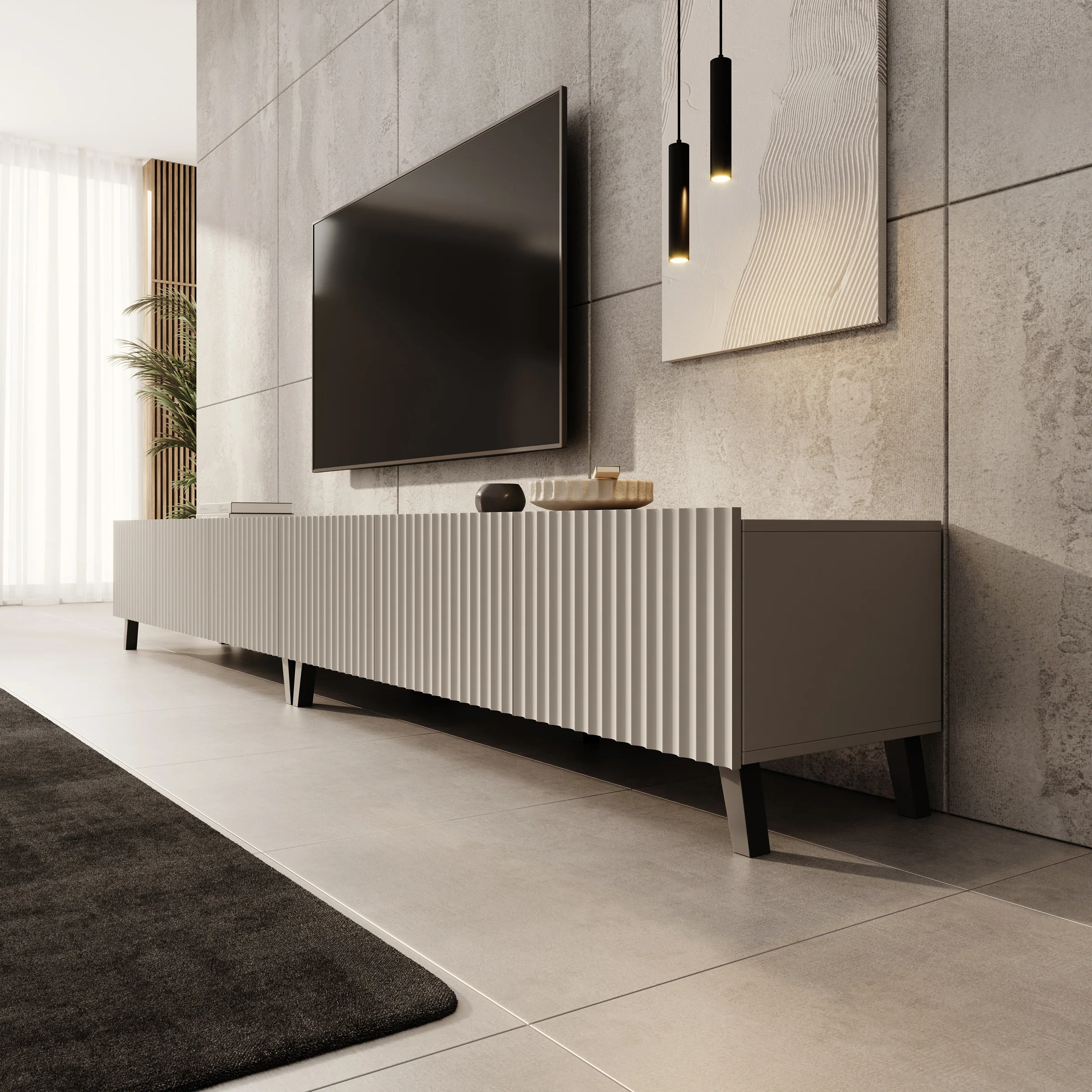Pepinos 2 - TV-Meubel - Beige - 300x42x44 cm - Image 4
