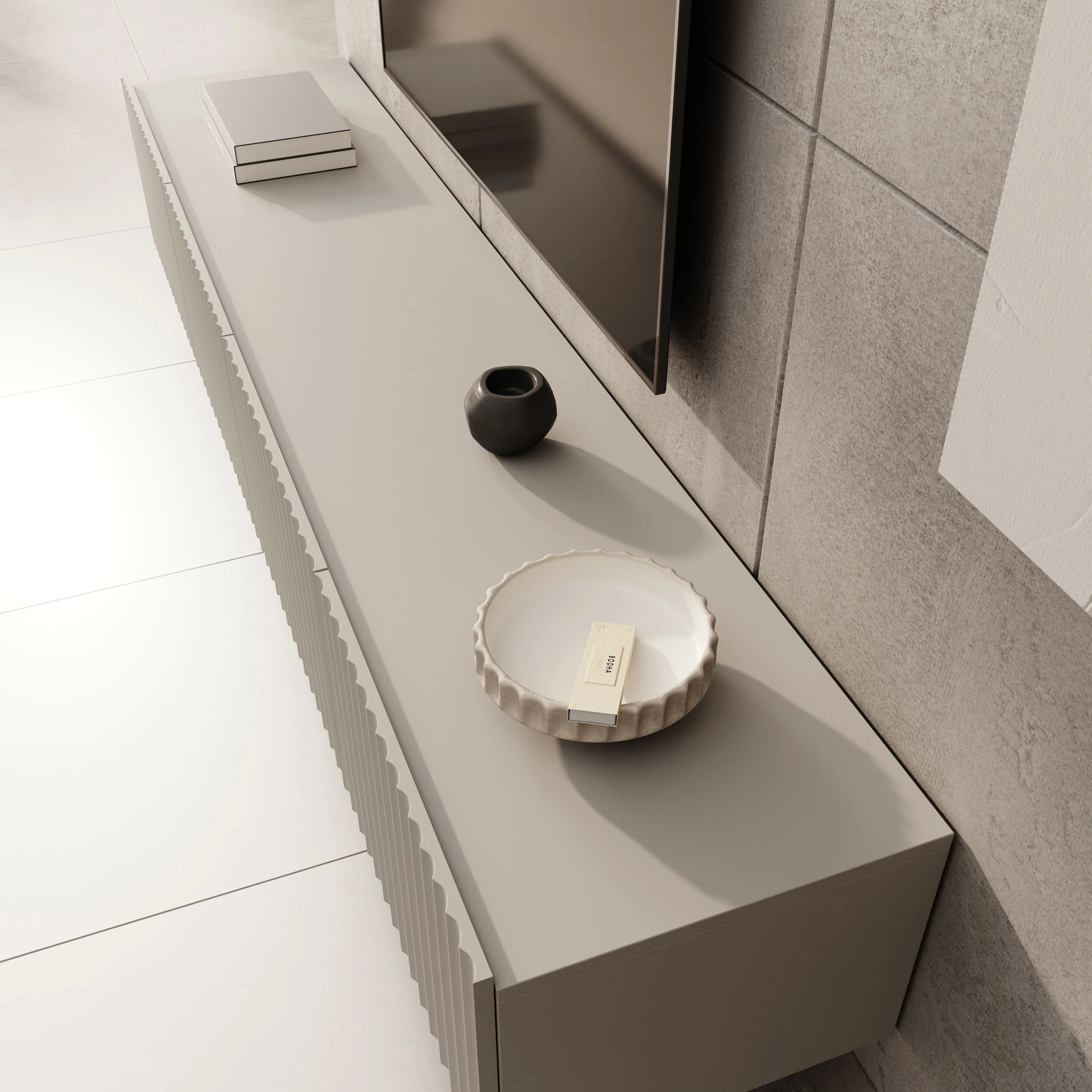 Pepinos -  TV-Meubel - Beige - 200x42x33cm - Image 5