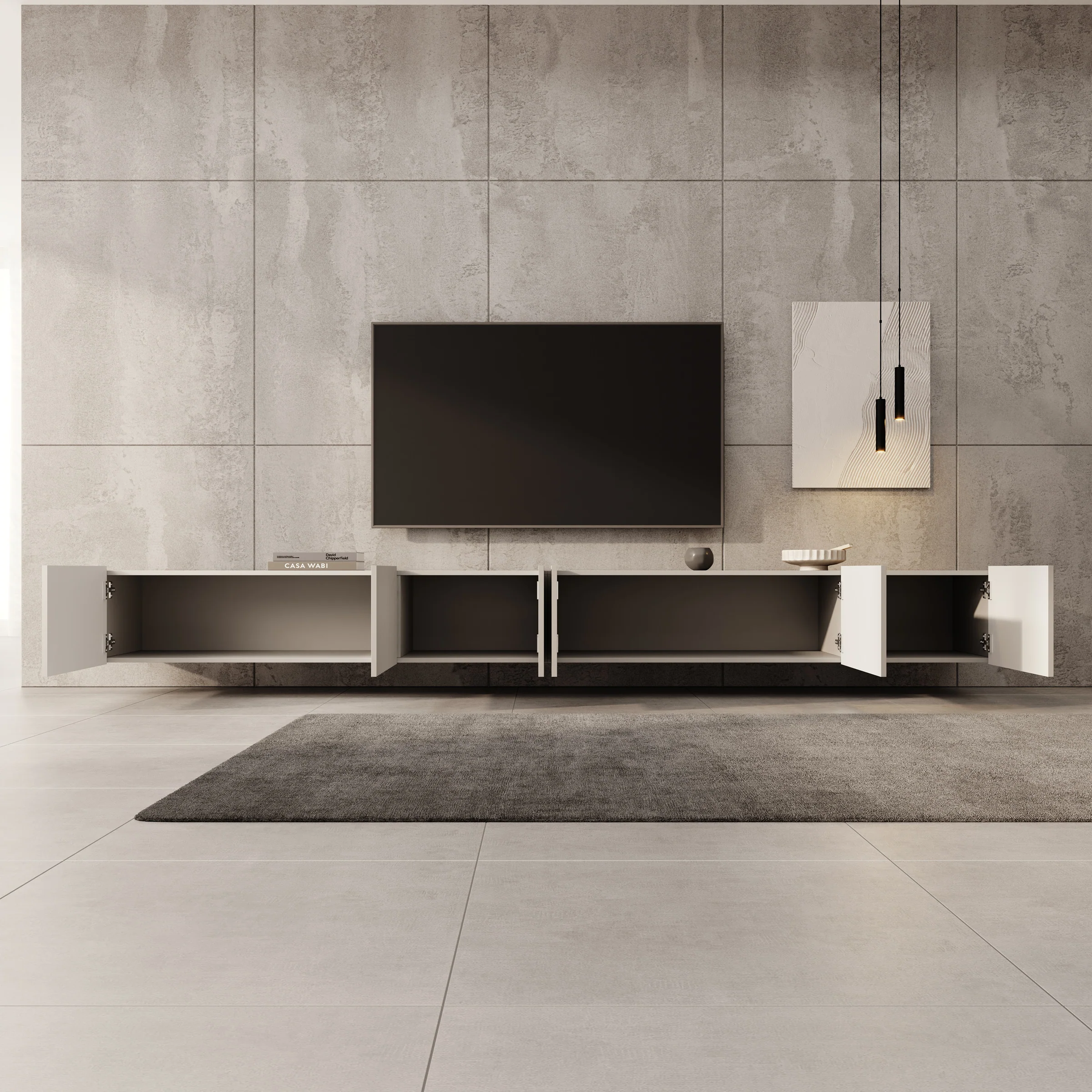 Pepinos - TV-Meubel - Beige - 300x42x33 cm - Image 2