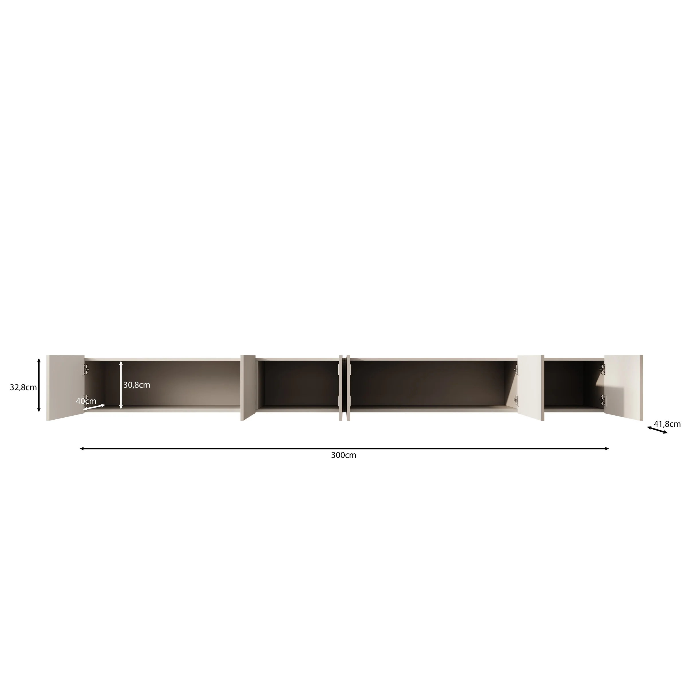 Pepinos - TV-Meubel - Beige - 300x42x33 cm - Image 6