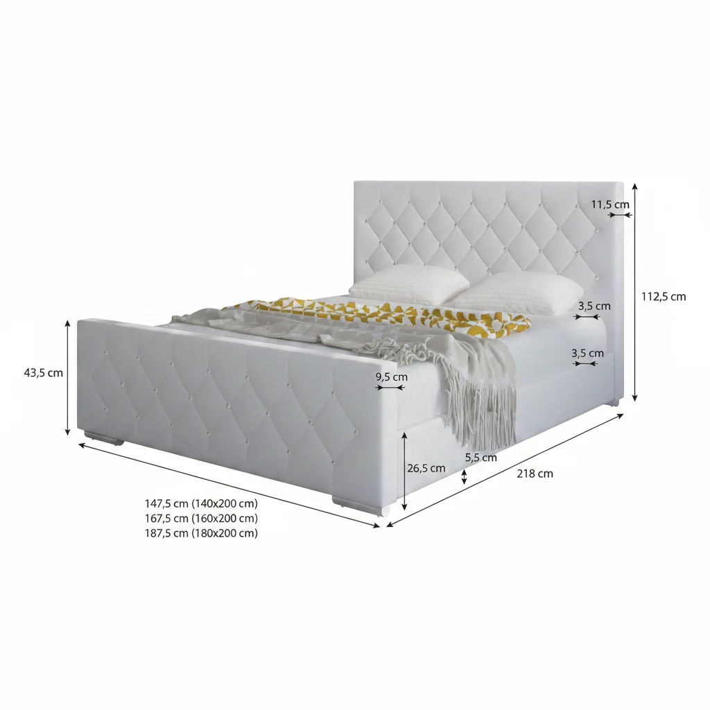 Aventura Diamond - Tweepersoonsbed - Zwart - 180x200 cm - Image 4