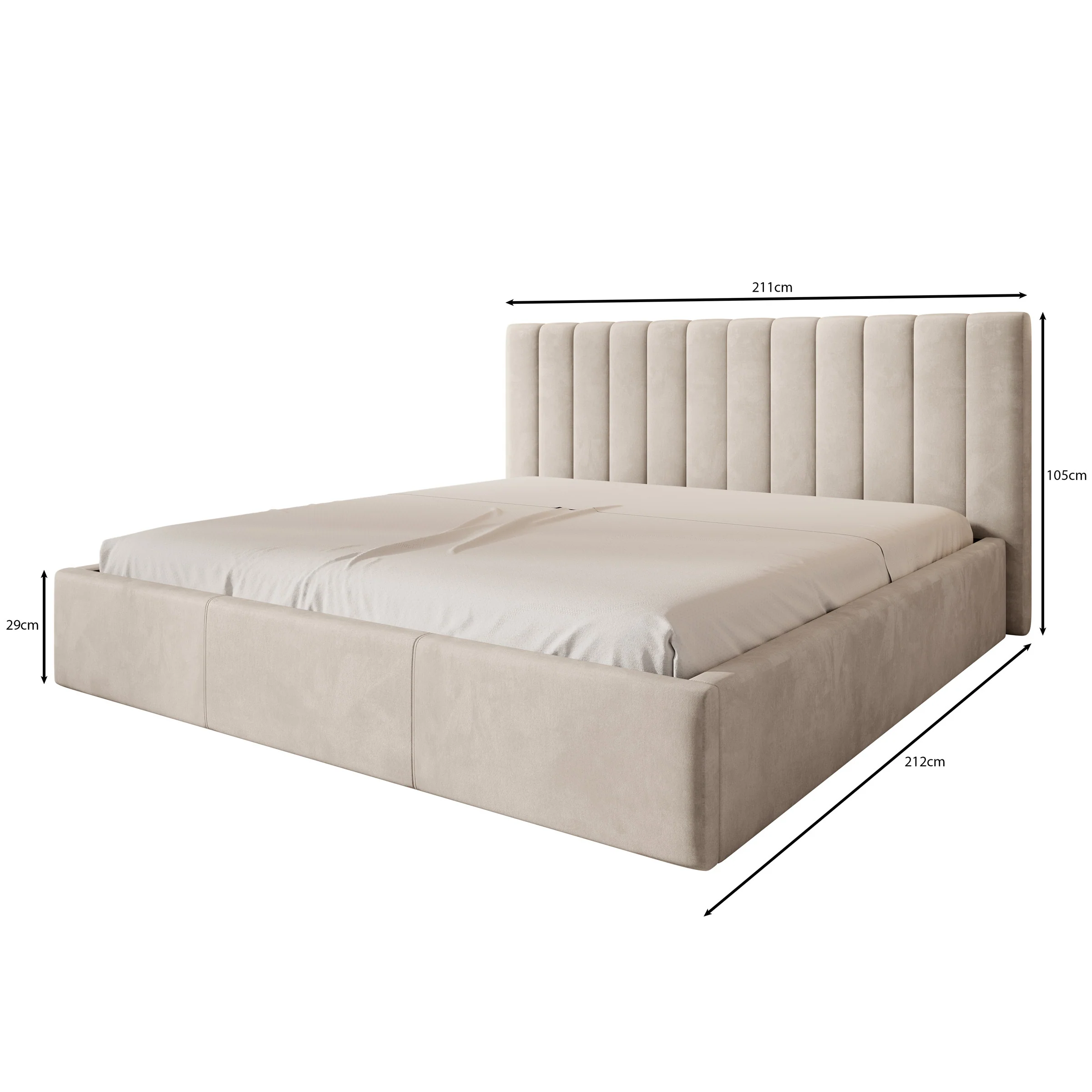 Chief - Tweepersoonsbed - Velvet beige - 200x200 cm - Image 4