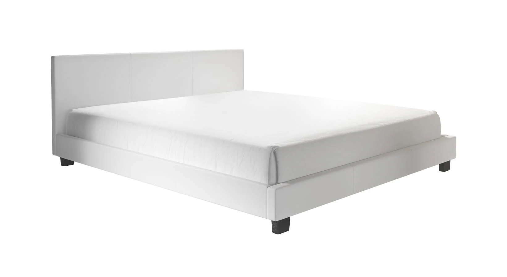 George - Tweepersoonsbed - Kunstleer wit - 160x200 cm - Image 6