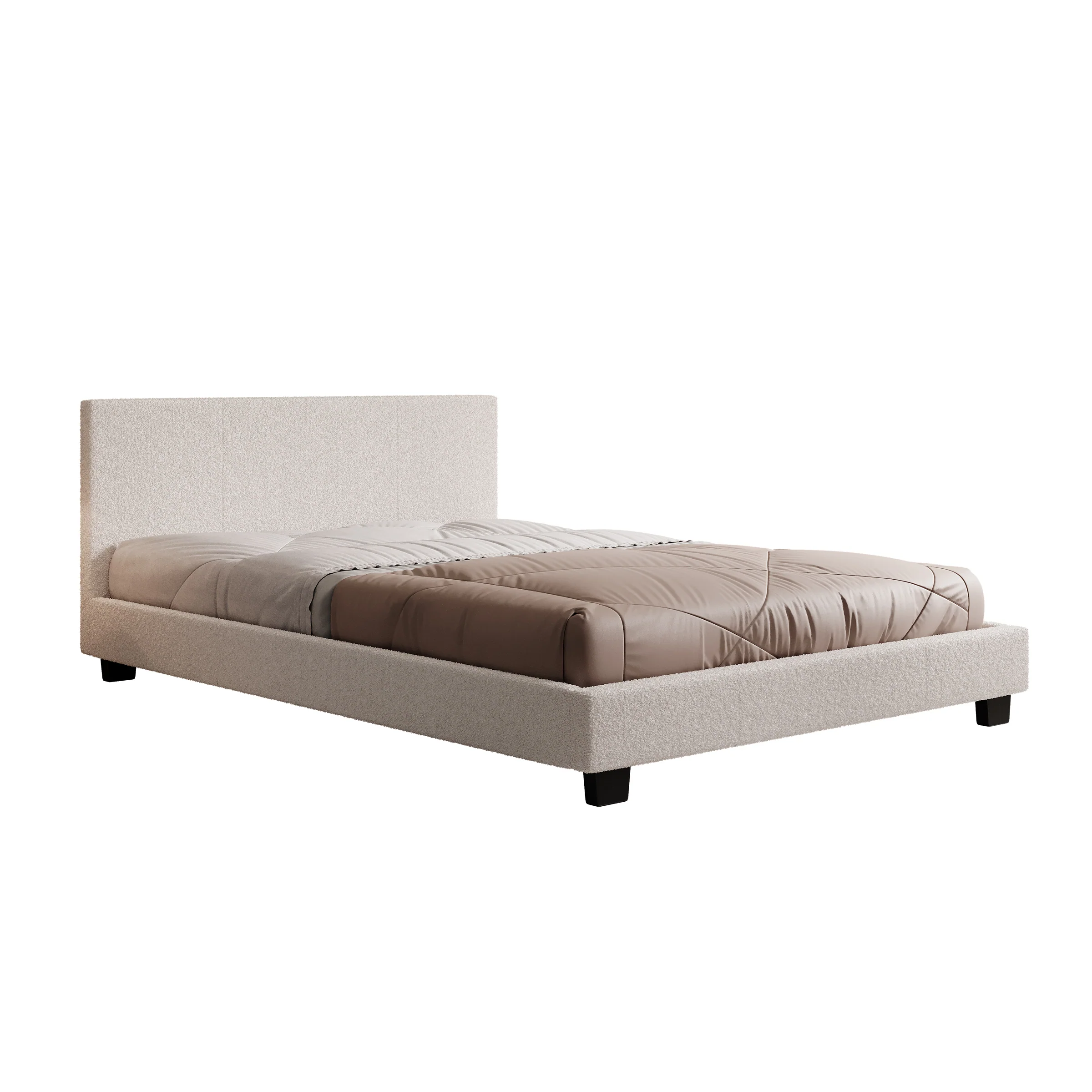 George - Tweepersoonsbed - Teddystof Wit - 140x200x78 cm - Image 5