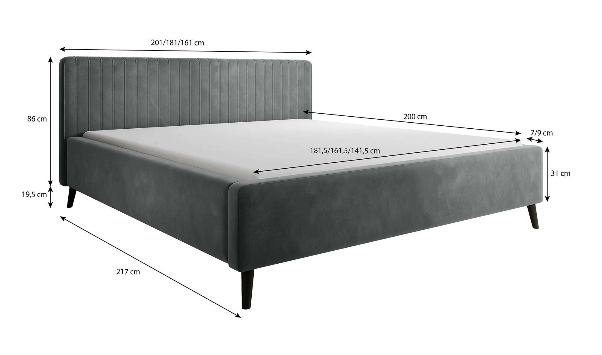 Jackson - Tweepersoonsbed - Velvet beige - 180x200 cm - Image 4