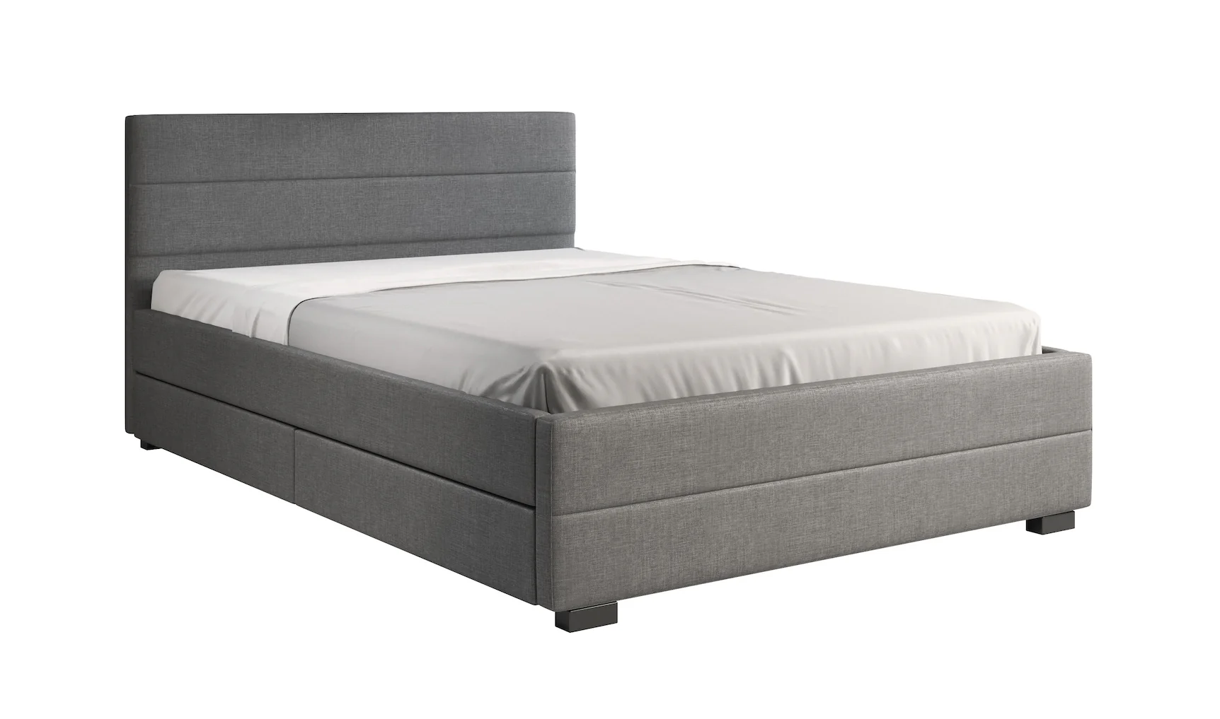 Loox - Tweepersoonsbed met 4 lades - Stof grijs - 140x200 cm - Image 8