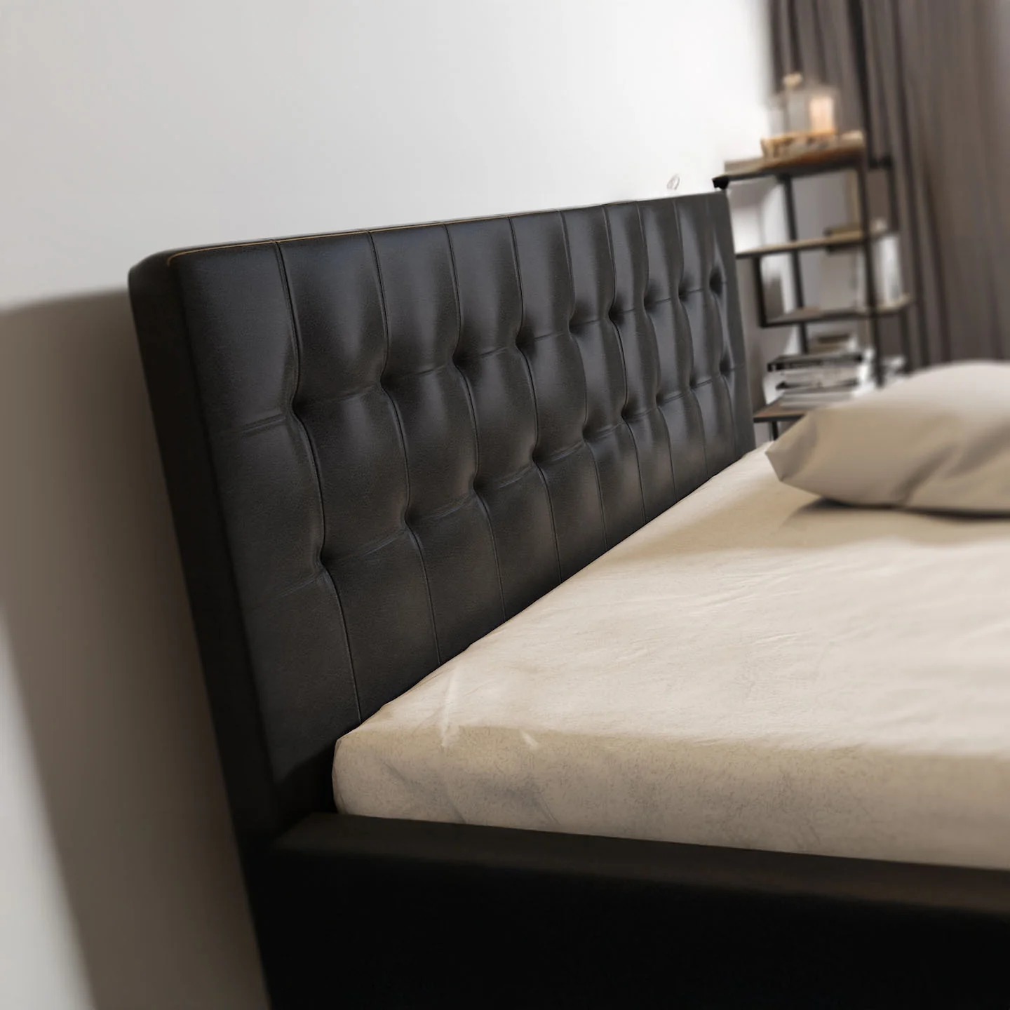 Milo - Tweepersoonsbed met lades - Zwart - 180x200 cm - Image 3