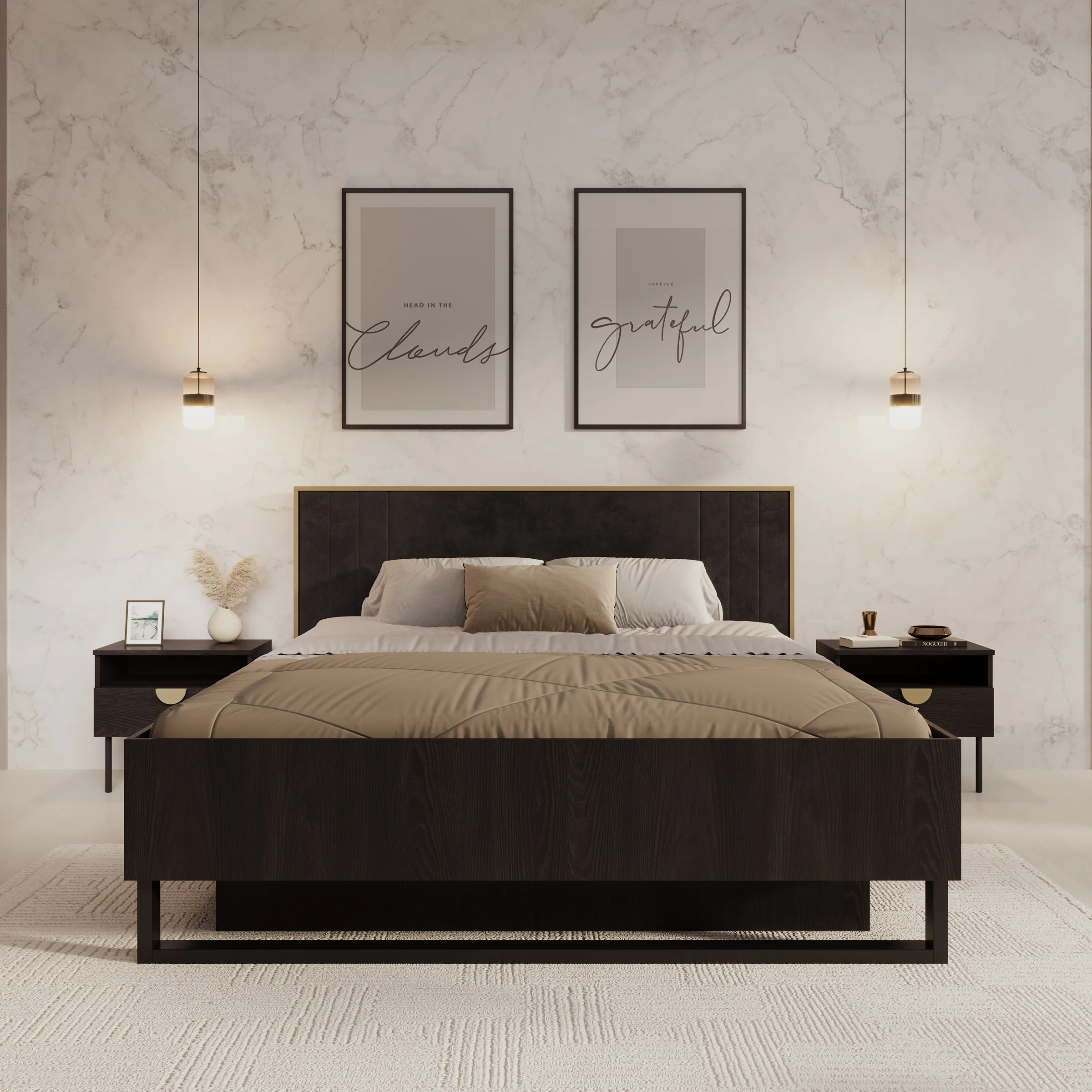 Monor - Tweepersoonsbed met opbergruimte - Zwart - 160x200 cm - Image 3