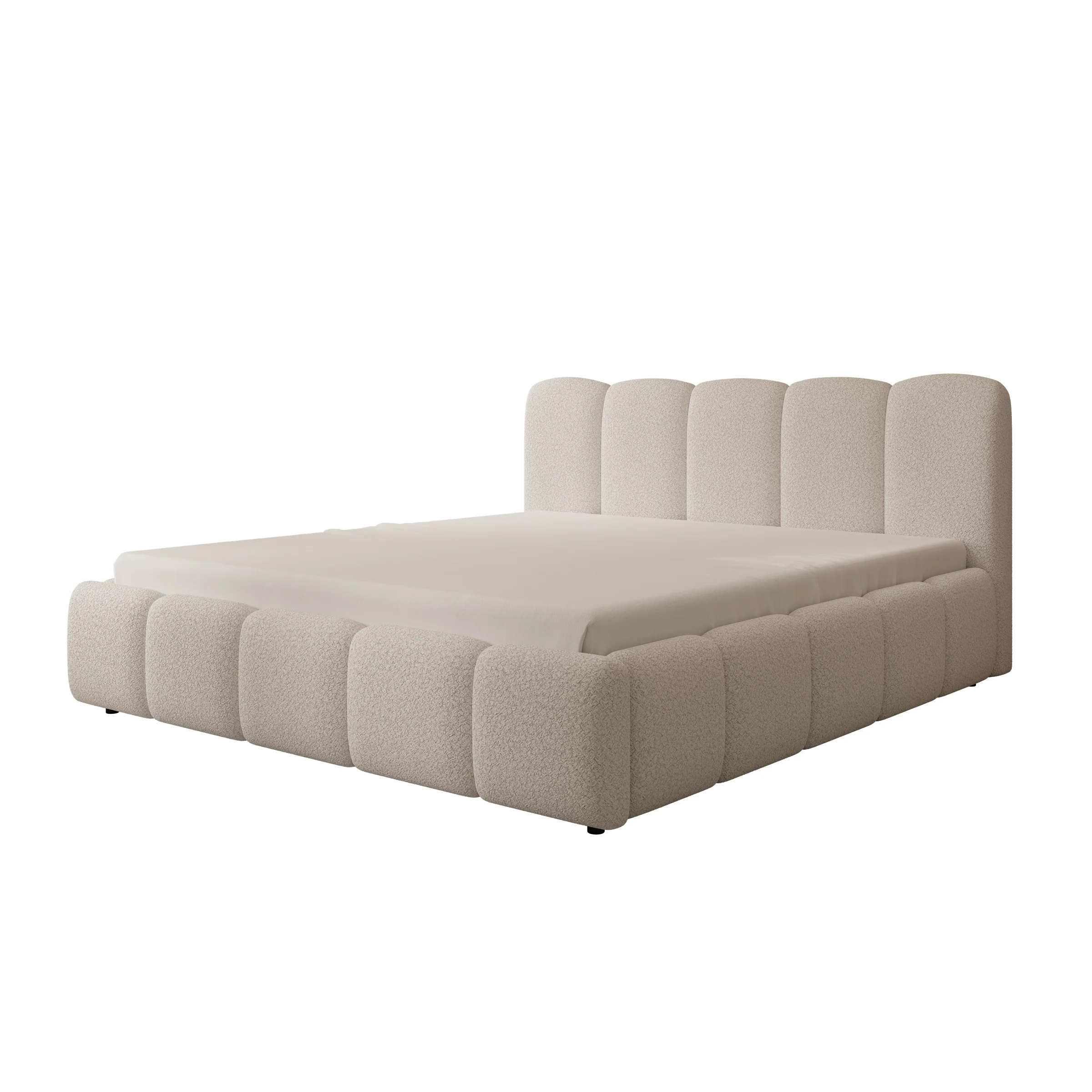 Nolena - Tweepersoonsbed - Beige teddystof - 180x200 cm - Image 6