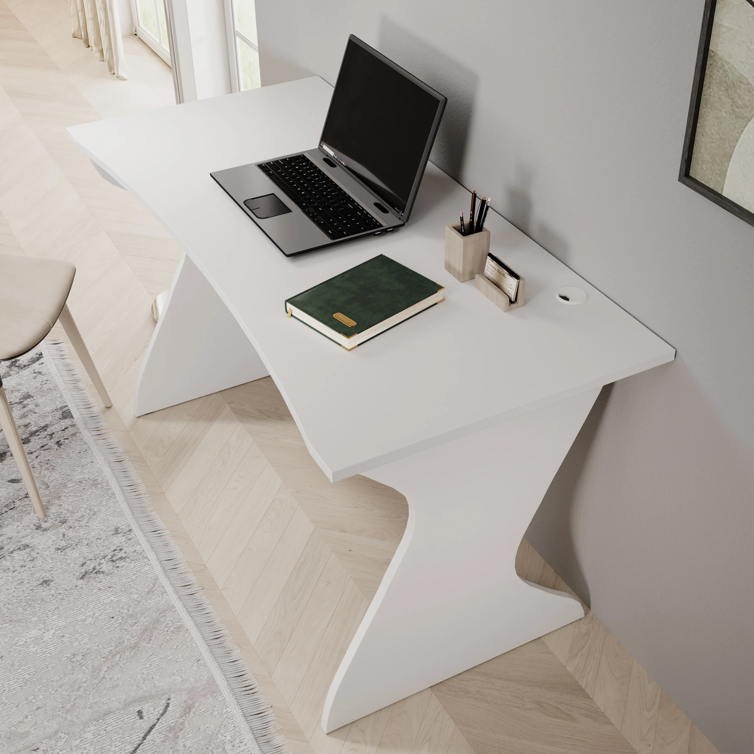 Unfold - Bureau - Wit - 140x65x76 cm - Image 4