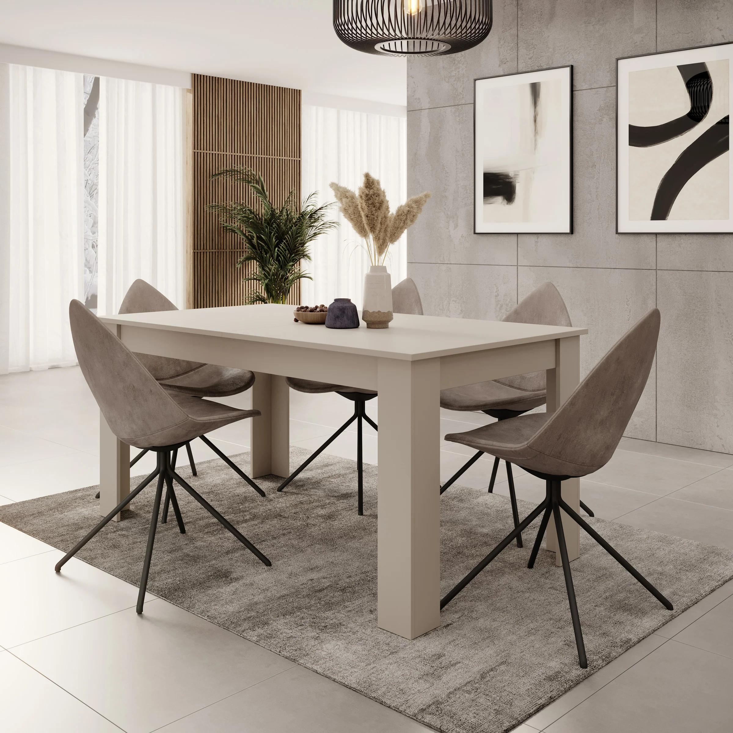 Uverta - Eetkamertafel - Beige - 166x88x75 cm - Image 2