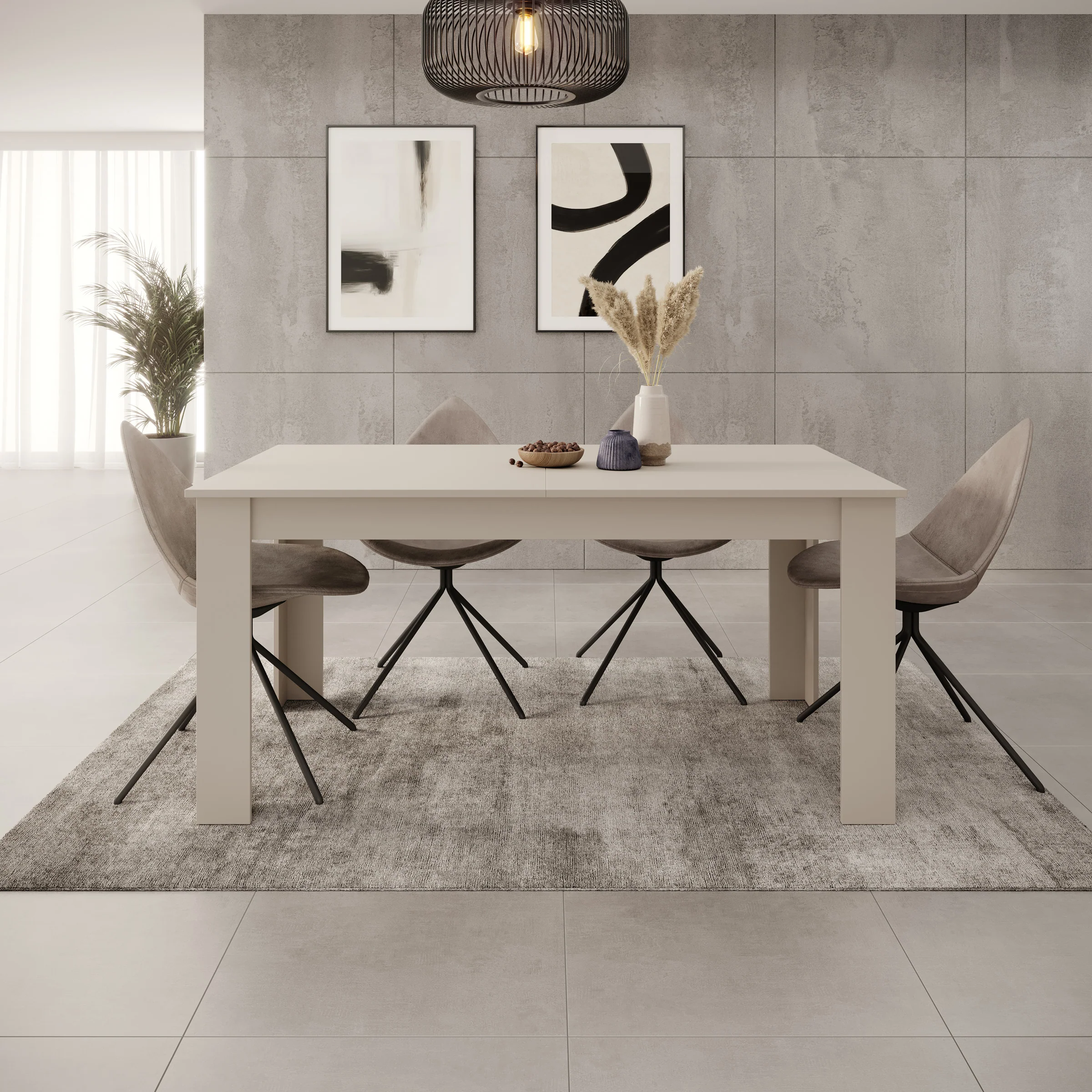 Uverta - Eetkamertafel - Beige - 166x88x75 cm - Image 3