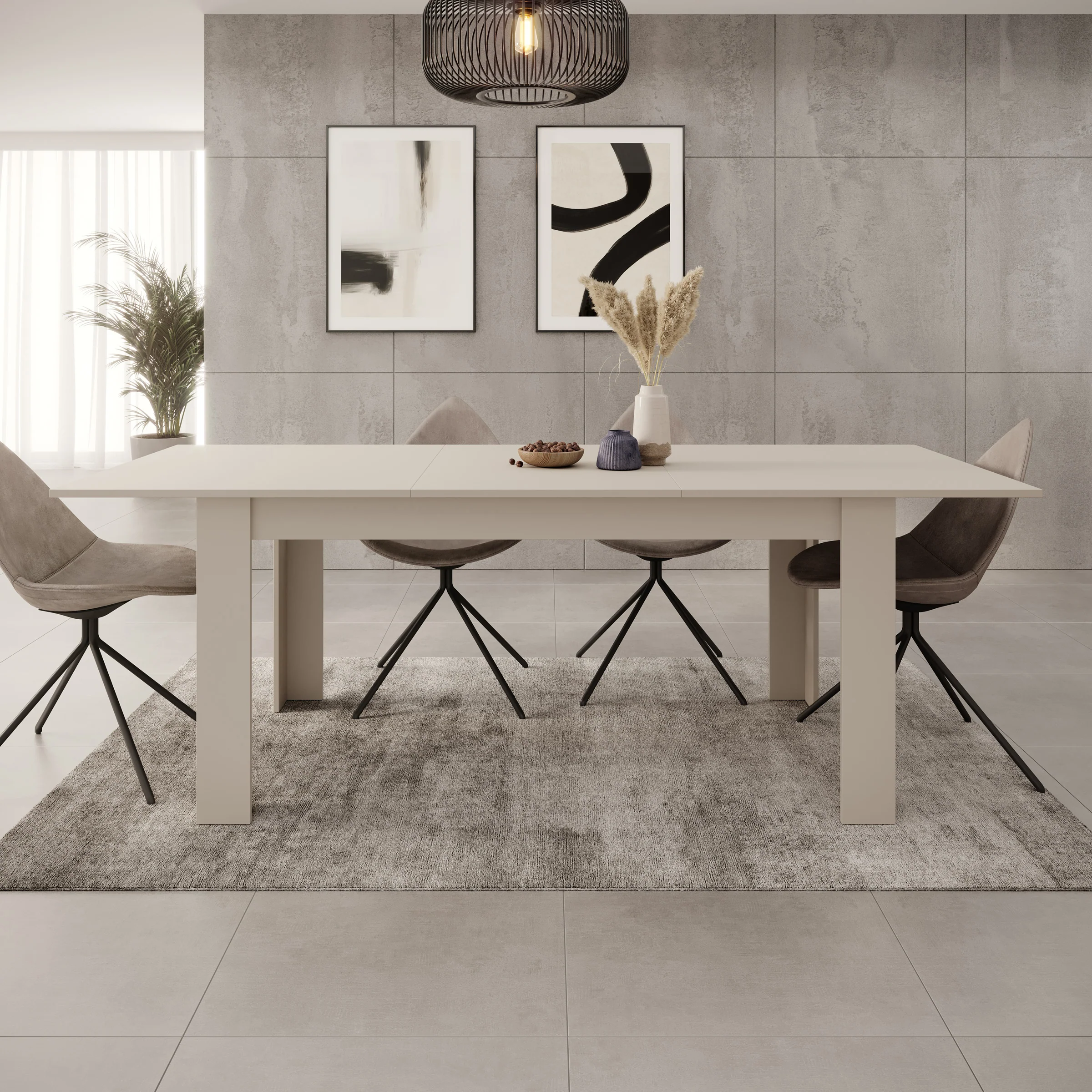 Uverta - Eetkamertafel - Beige - 166x88x75 cm - Image 4
