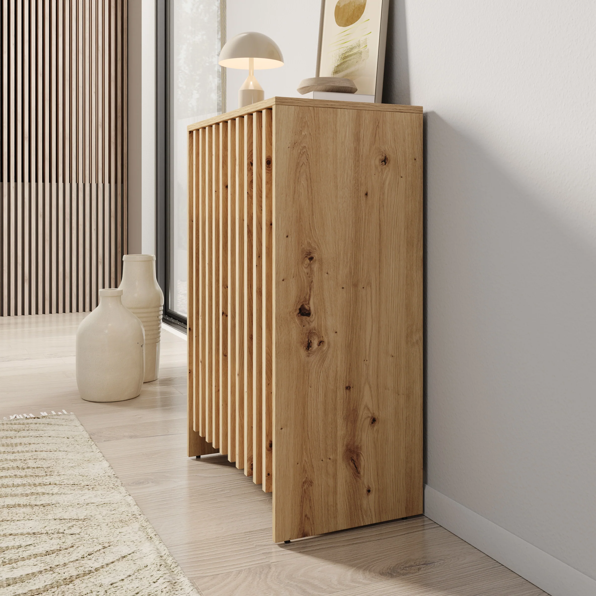 Vallée - Schoenenkast - Licht eikenpatroon - 60x34x87 cm - Image 4