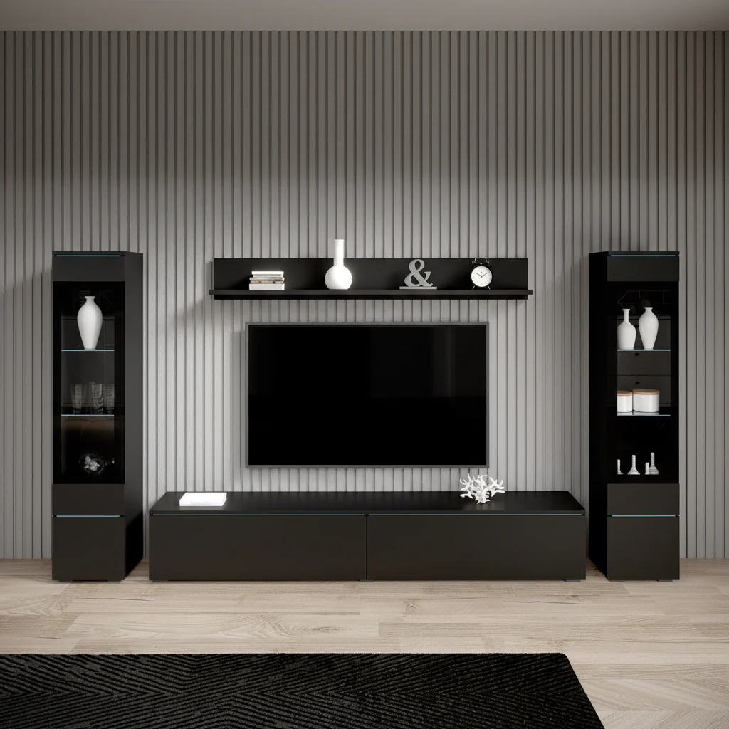 Variety - Wandmeubel - Zwart - 180x33x132 cm - Image 4
