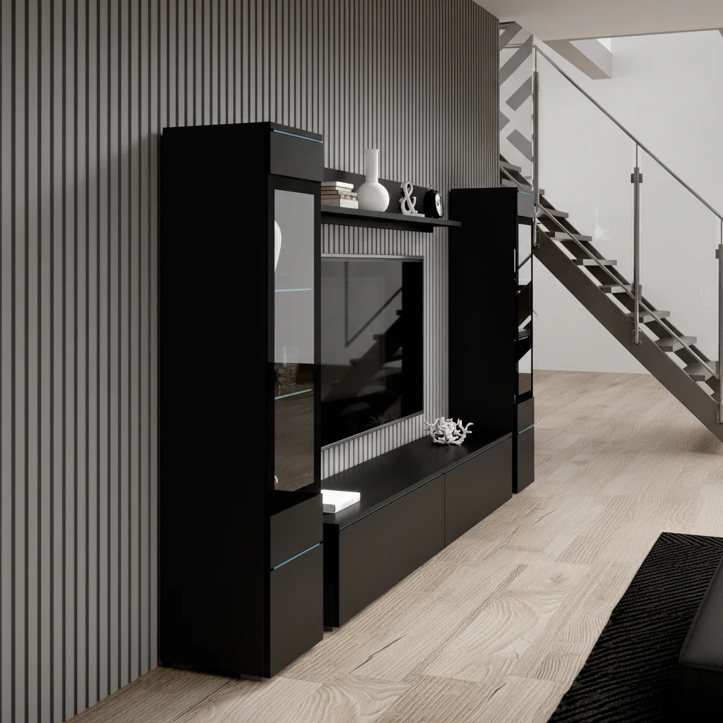 Variety - Wandmeubel - Zwart - 180x33x132 cm - Image 5