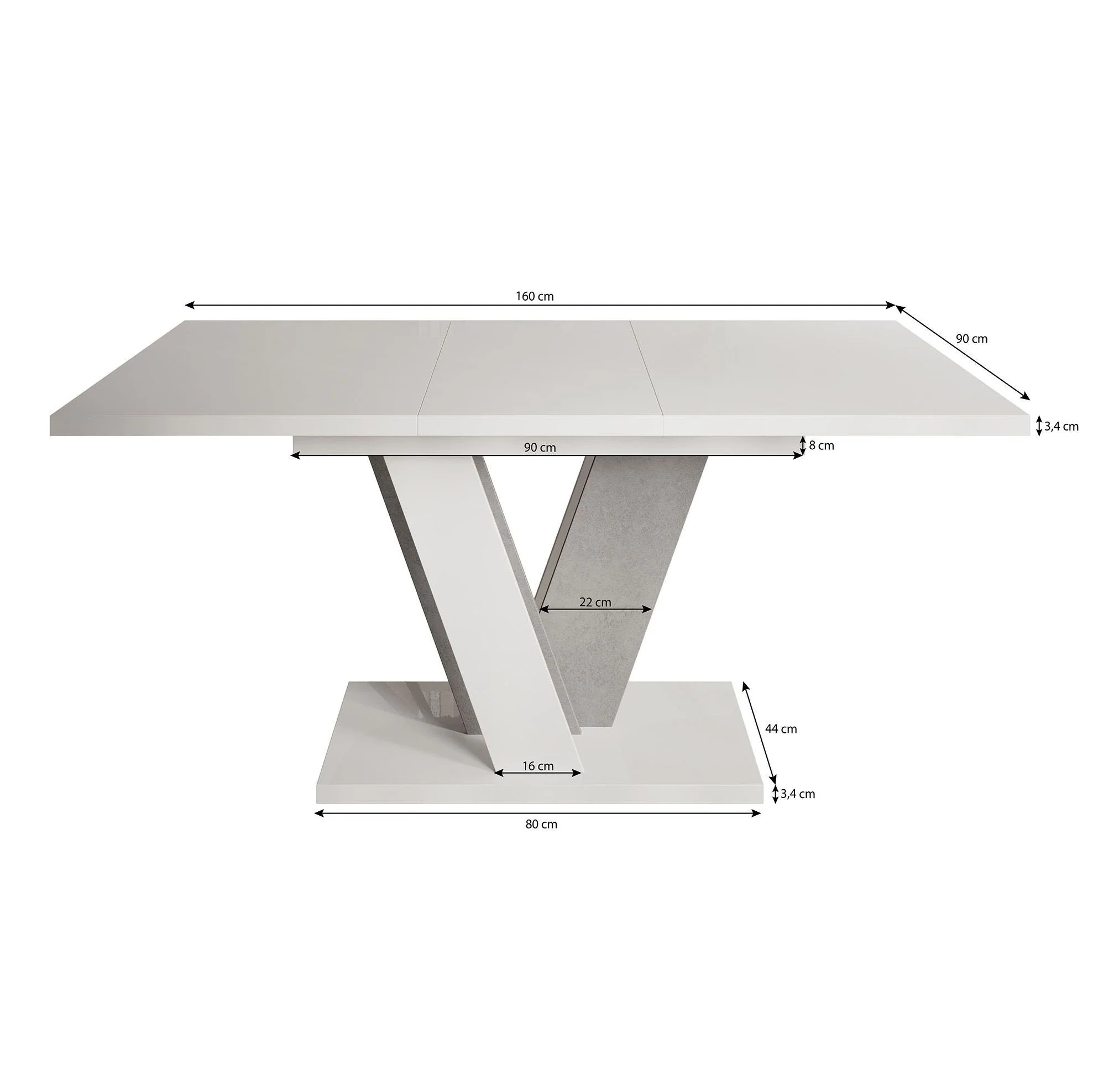 Velluto - Eetkamertafel - Eiken/zwart - 120x90x75 cm - Image 6