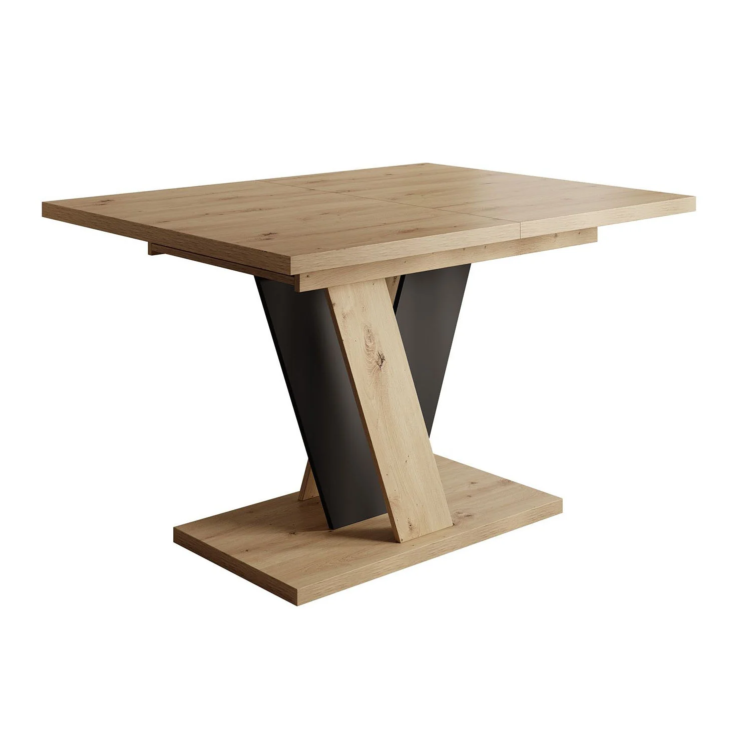 Velluto - Eetkamertafel - Eiken/zwart - 120x90x75 cm - Image 7