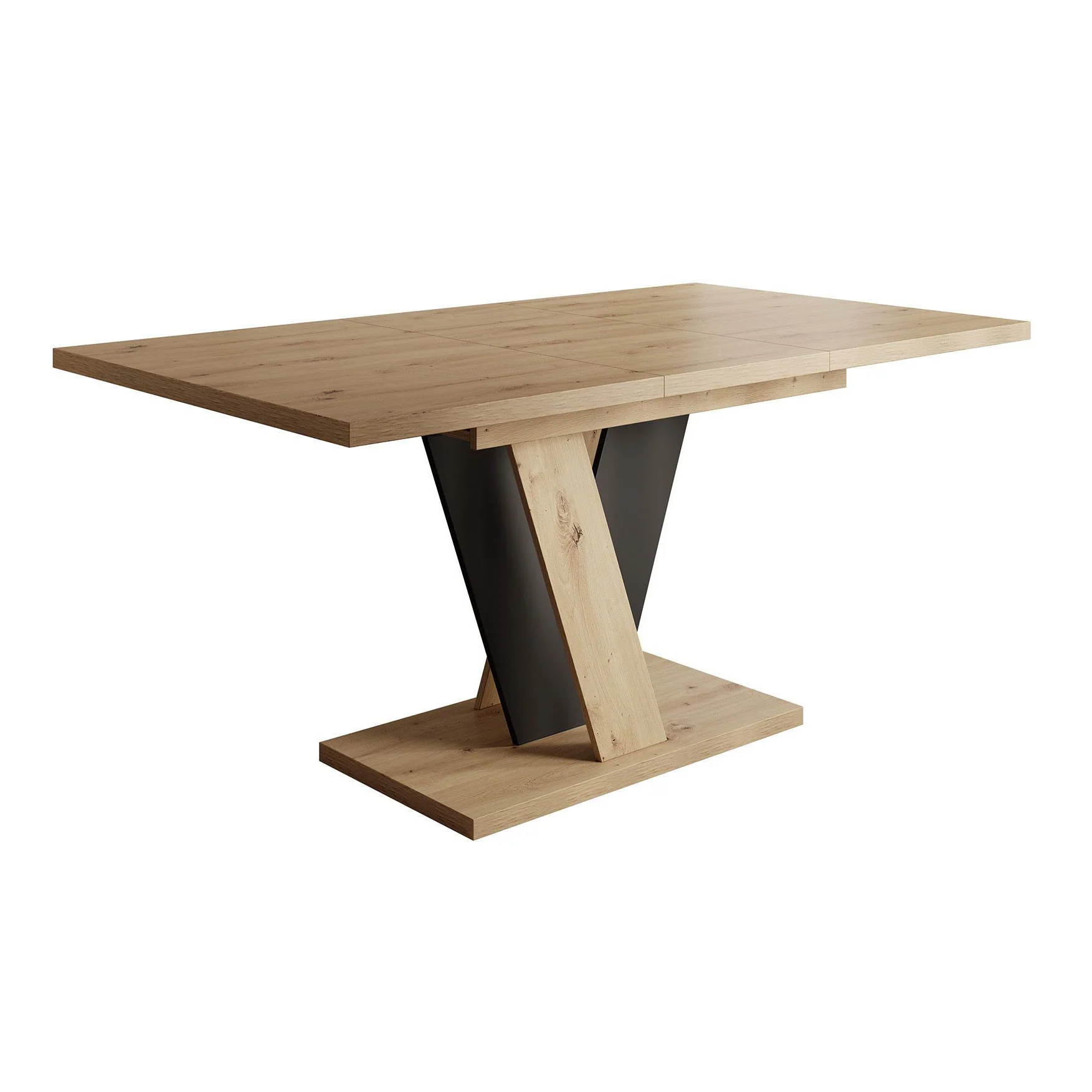 Velluto - Eetkamertafel - Eiken/zwart - 120x90x75 cm - Image 8