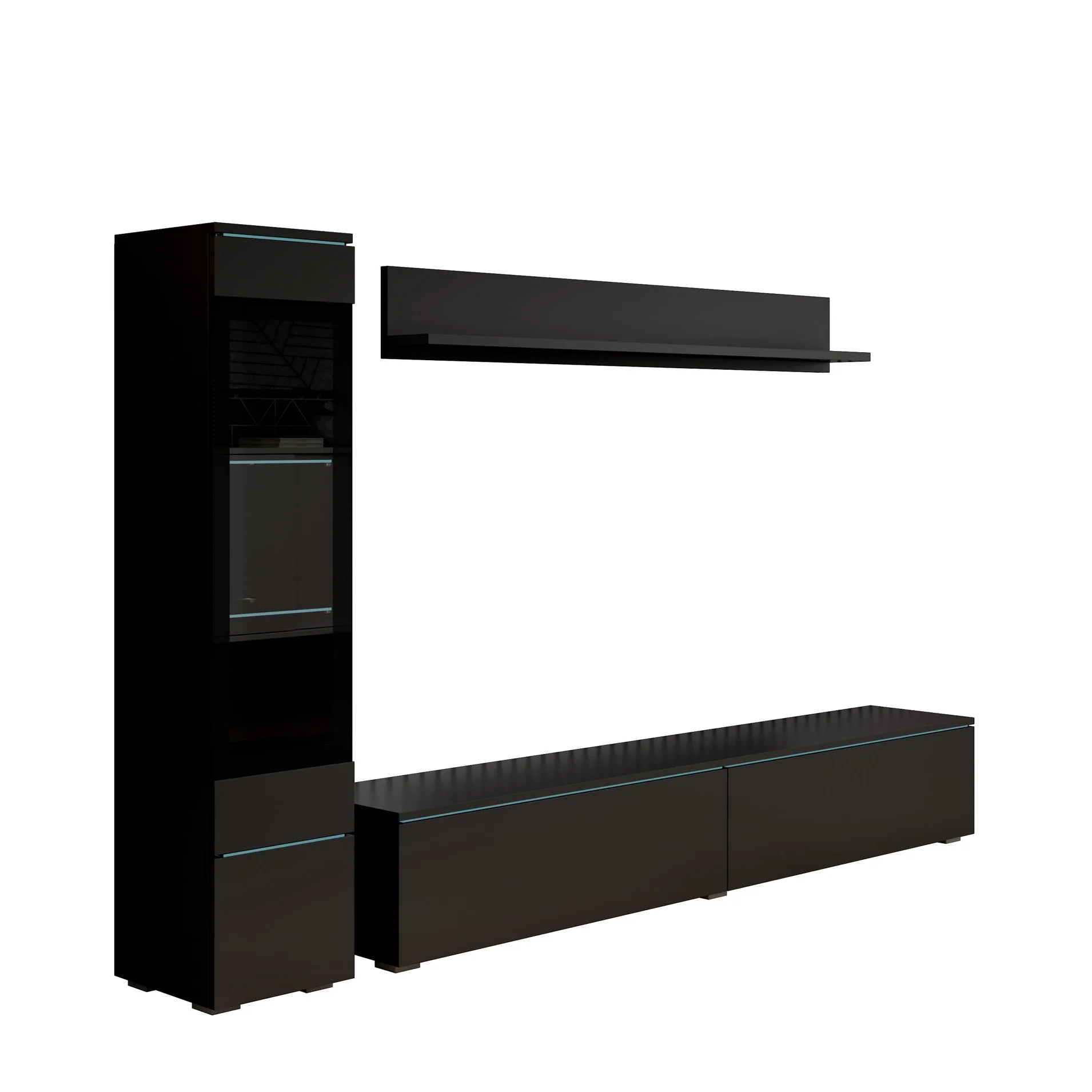 Verity - Wandmeubel - Zwart - 180x33x32 cm - Image 10