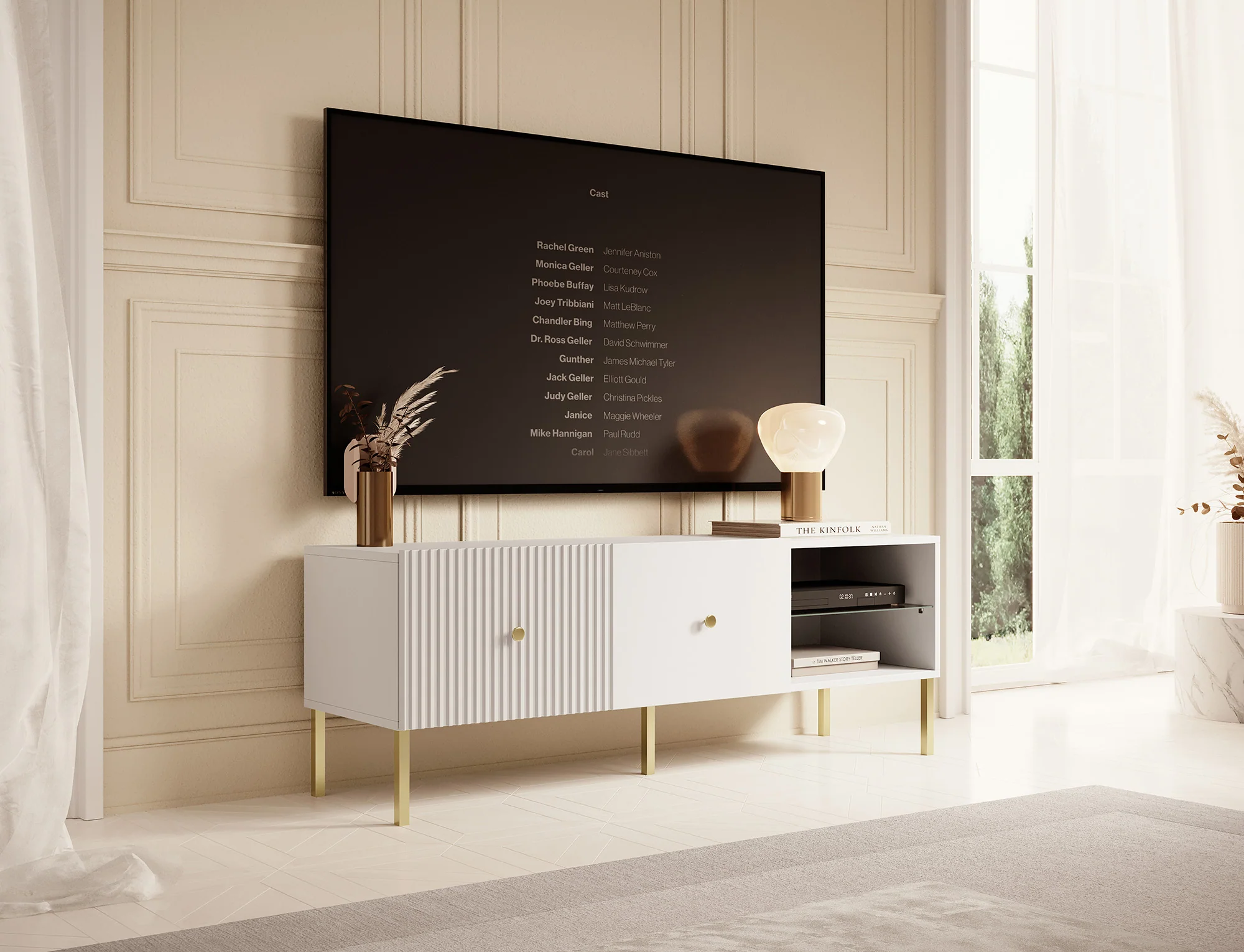 Vermont - TV-Meubel - Wit  - 135x42x48cm