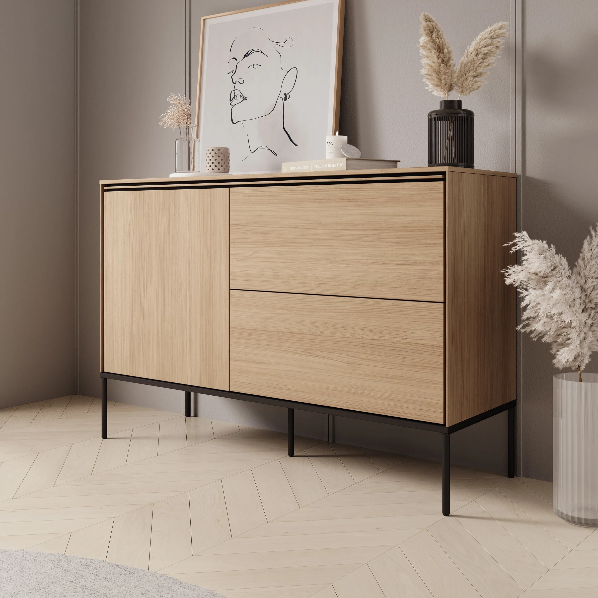 Vicious - Dressoir - Eiken - 127x41x85 cm