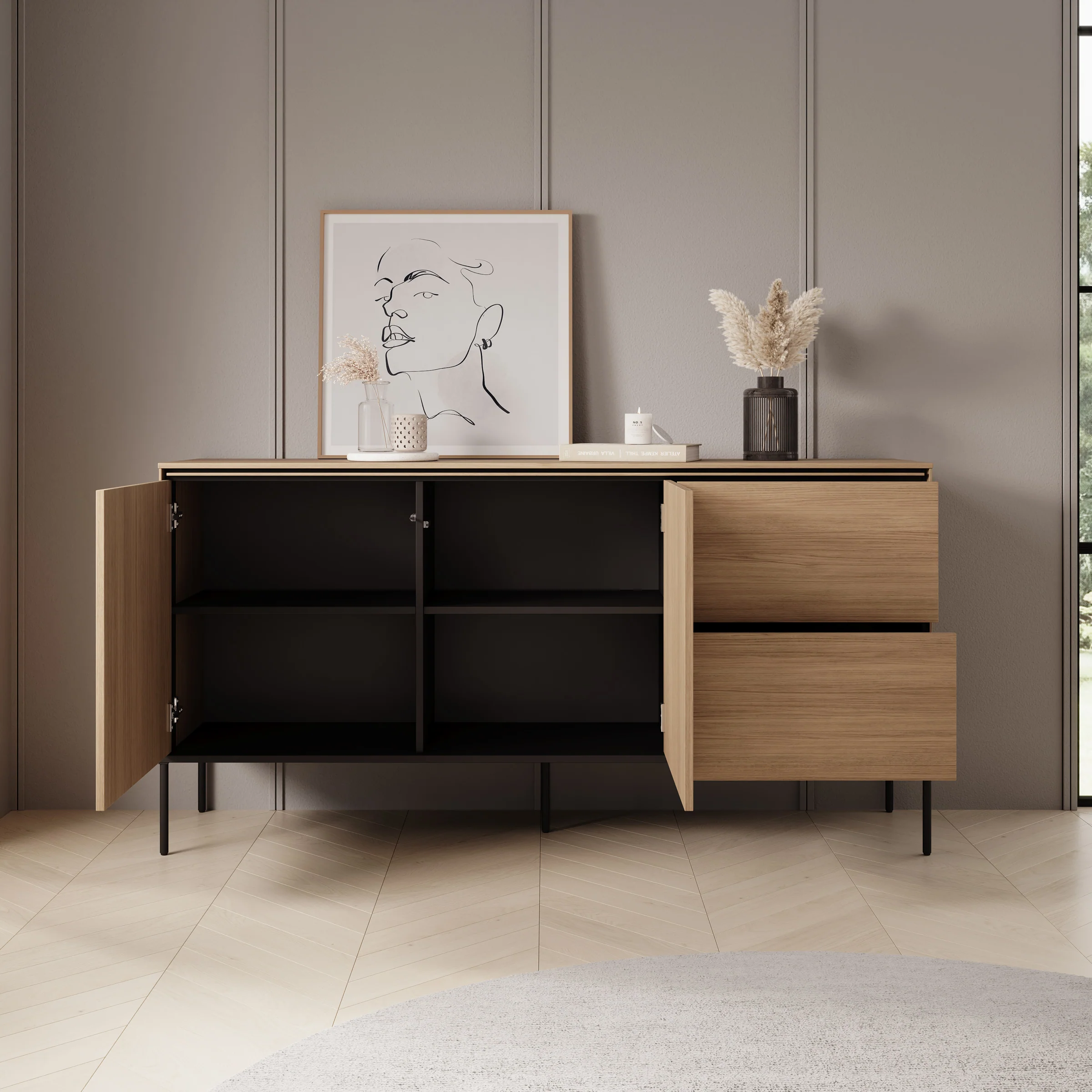 Vicious - Dressoir - Eiken - 167x41x85 cm - Image 2