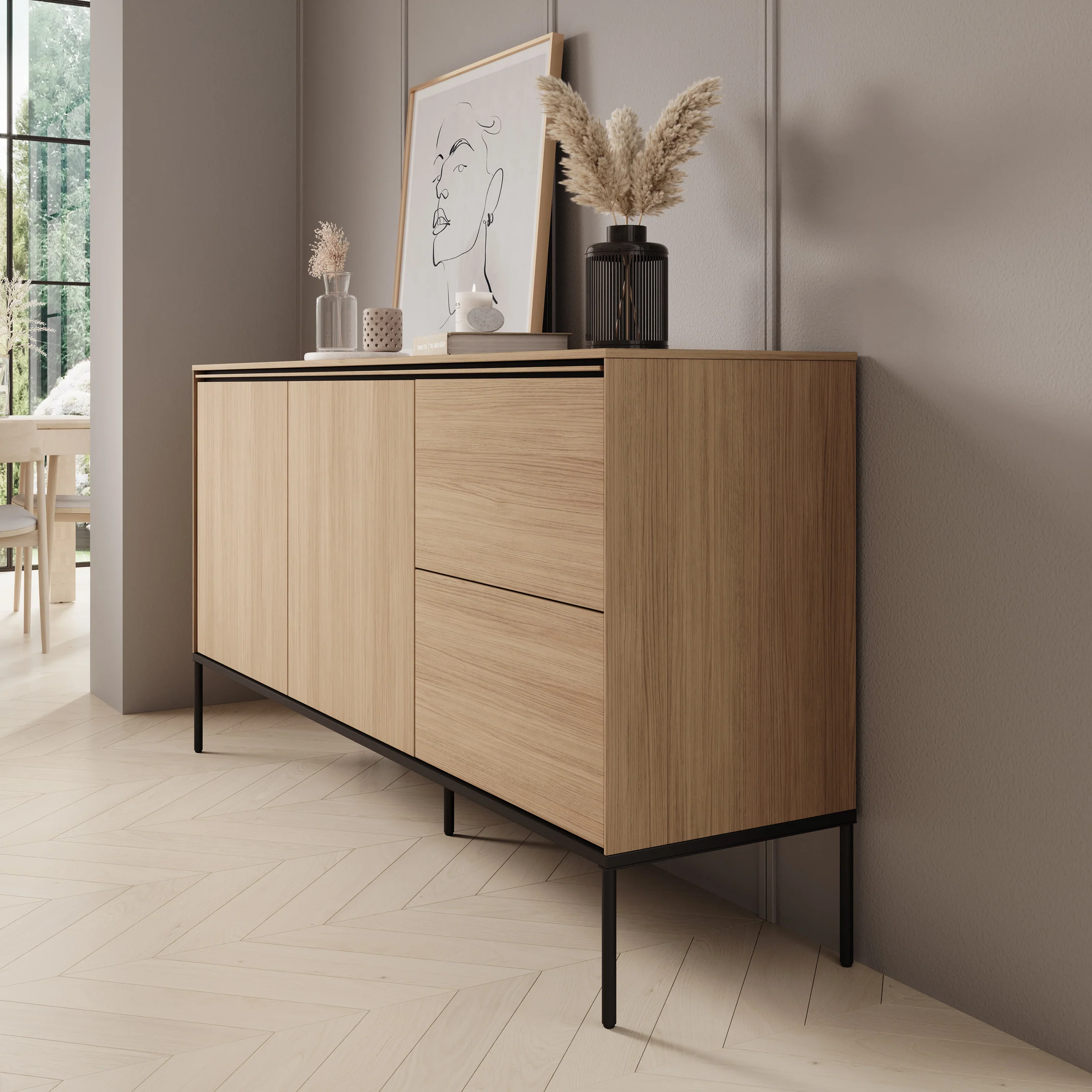 Vicious - Dressoir - Eiken - 167x41x85 cm - Image 4