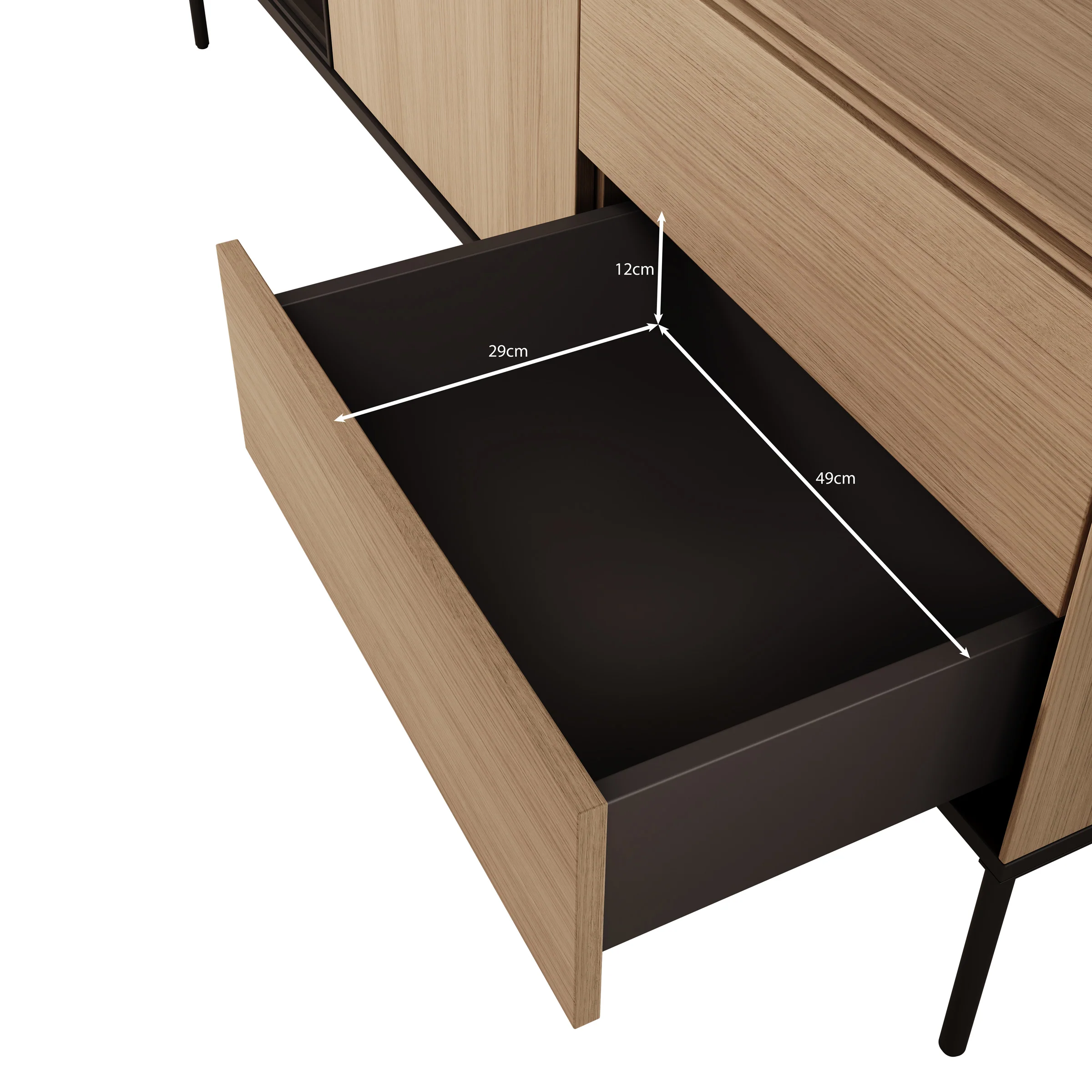 Vicious - TV-Meubel met LED - Eiken - 167x41x62 cm - Image 6