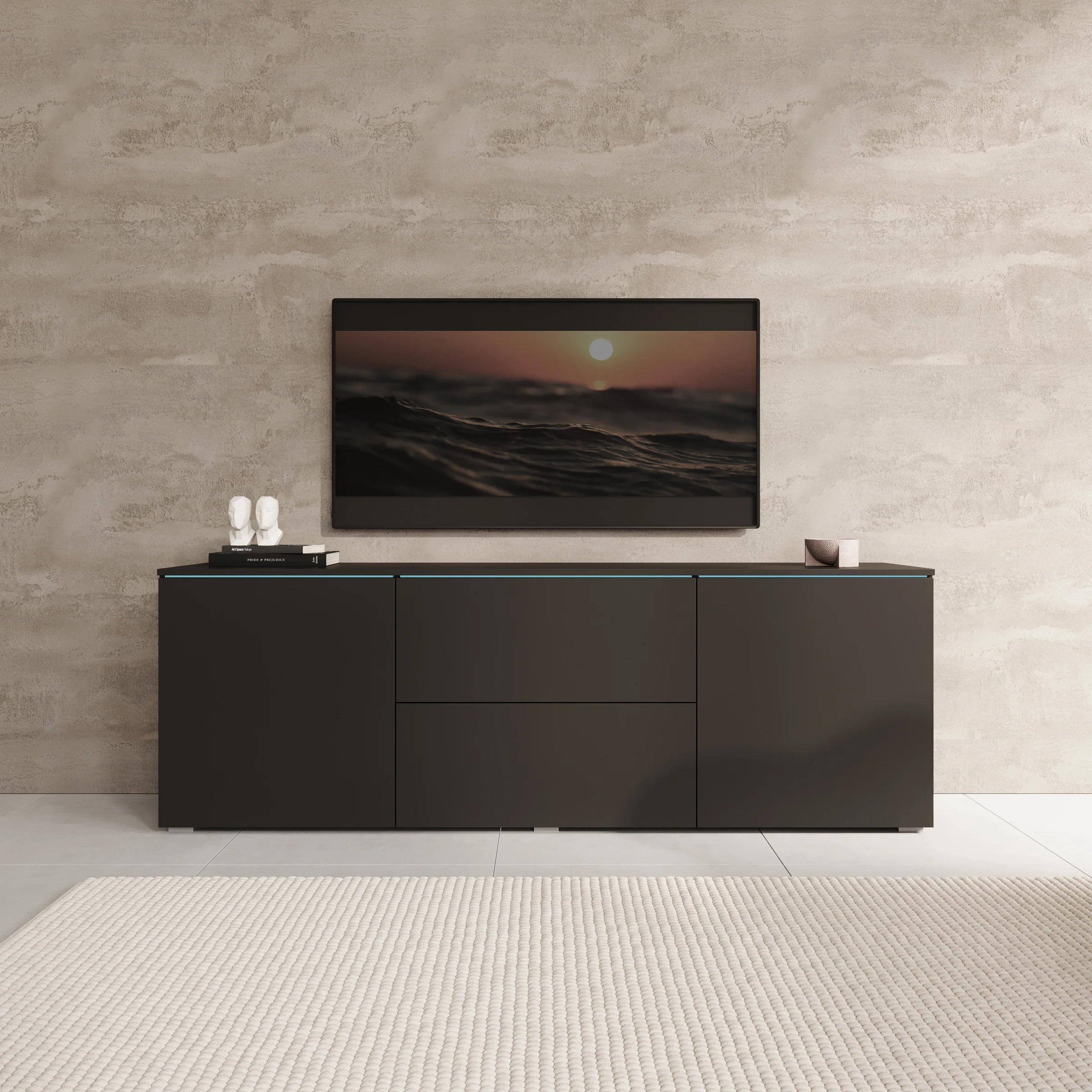 Vico - TV-Meubel - Zwart - Image 4