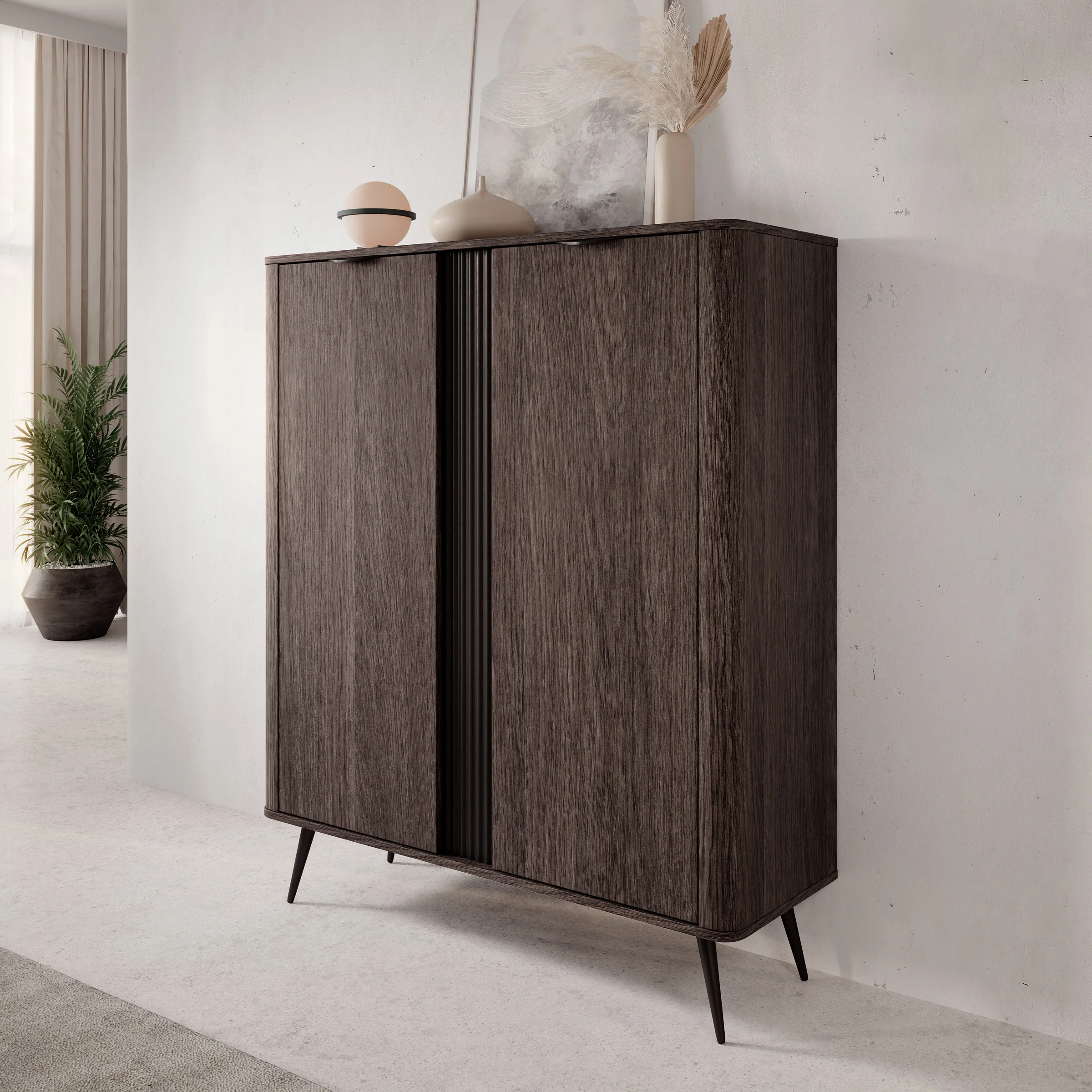 Victoria - Dressoir - Donker eiken - 113x38x134 cm