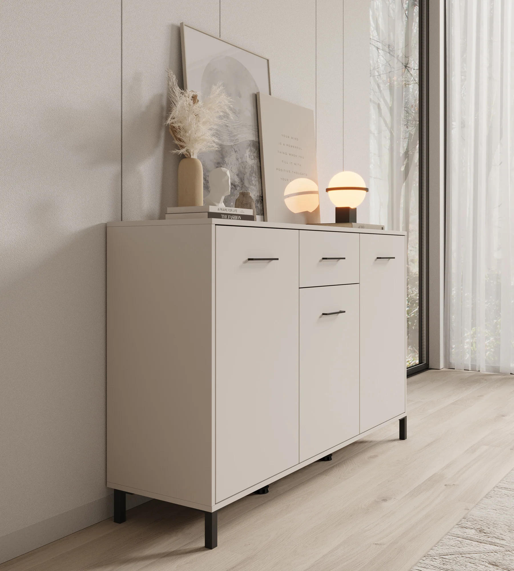 Vidor 1 - Dressoir - Beige - 138x40x90 cm - Image 4