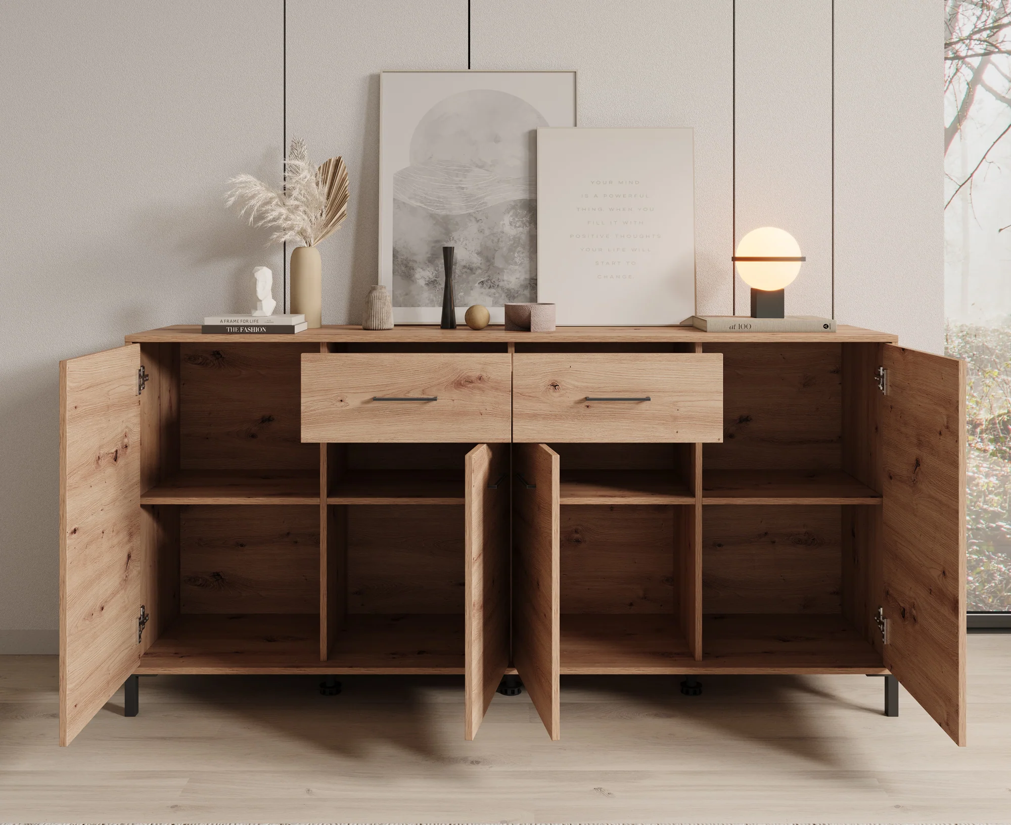 Vidor - Dressoir - Eiken - 183x40x90 cm - Image 3