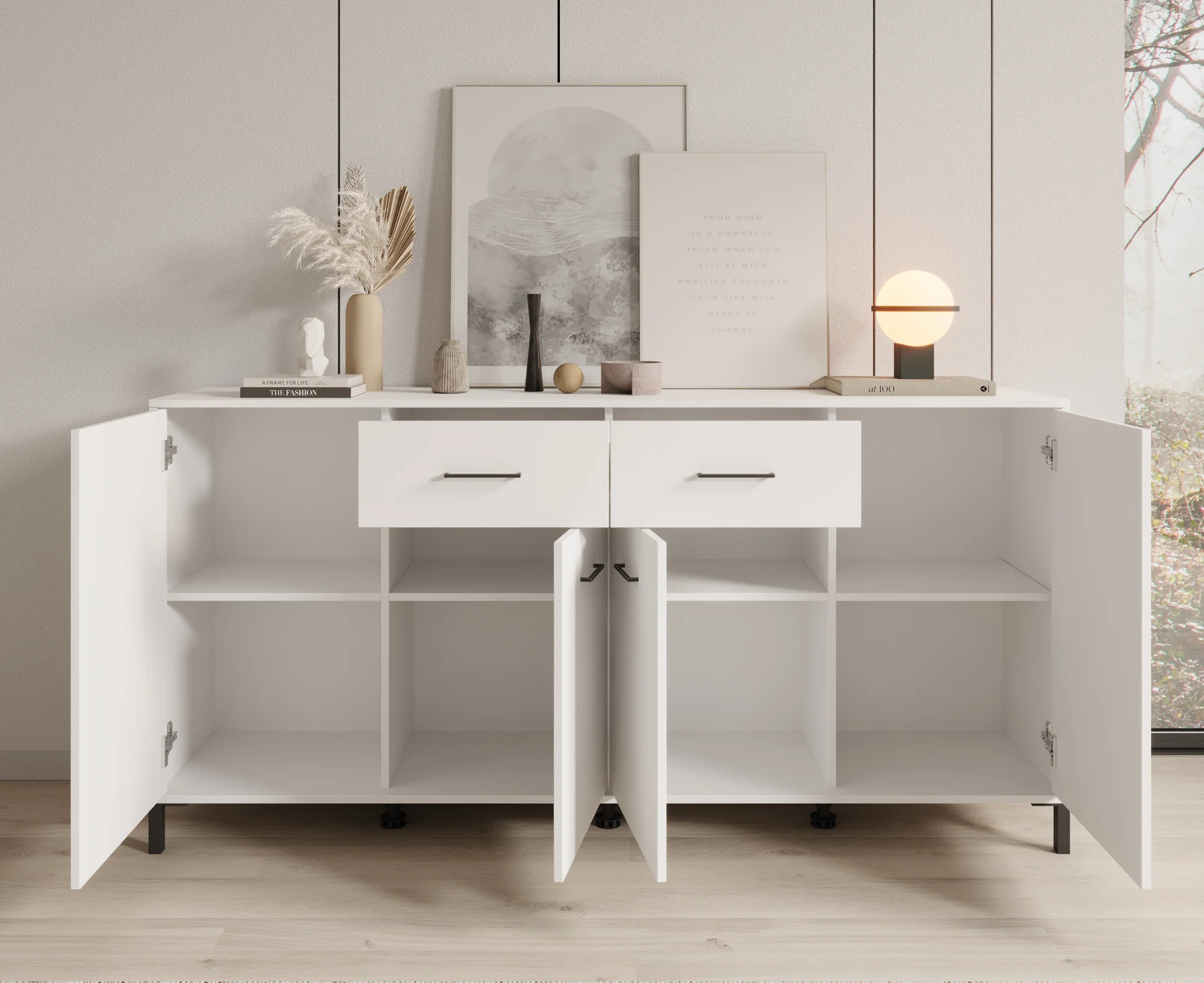 Vidor - Dressoir - Wit - 183x40x90 cm - Image 3