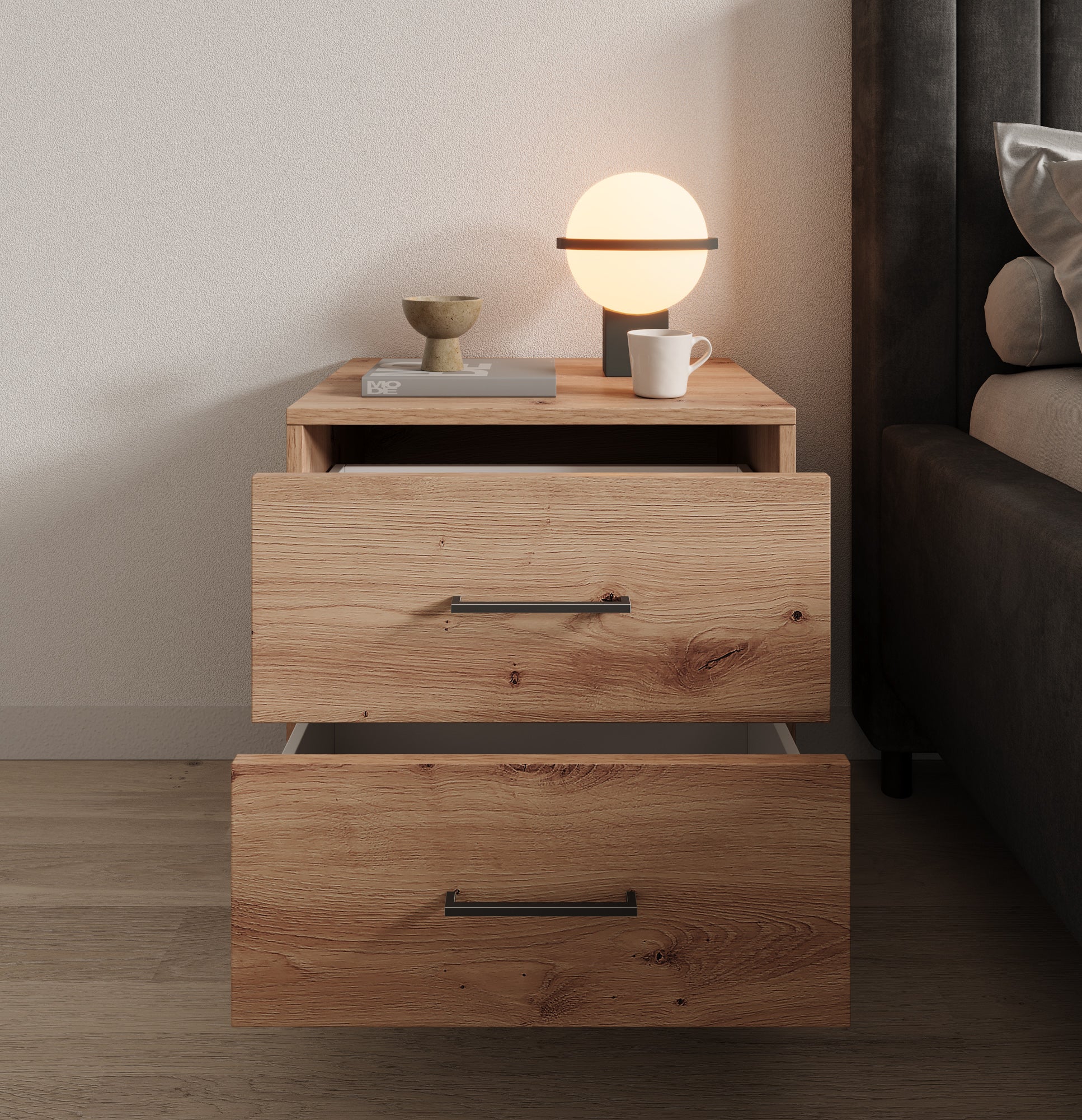 Vidor - Nachtkastje - Eiken - 48x40x52 cm - Image 3