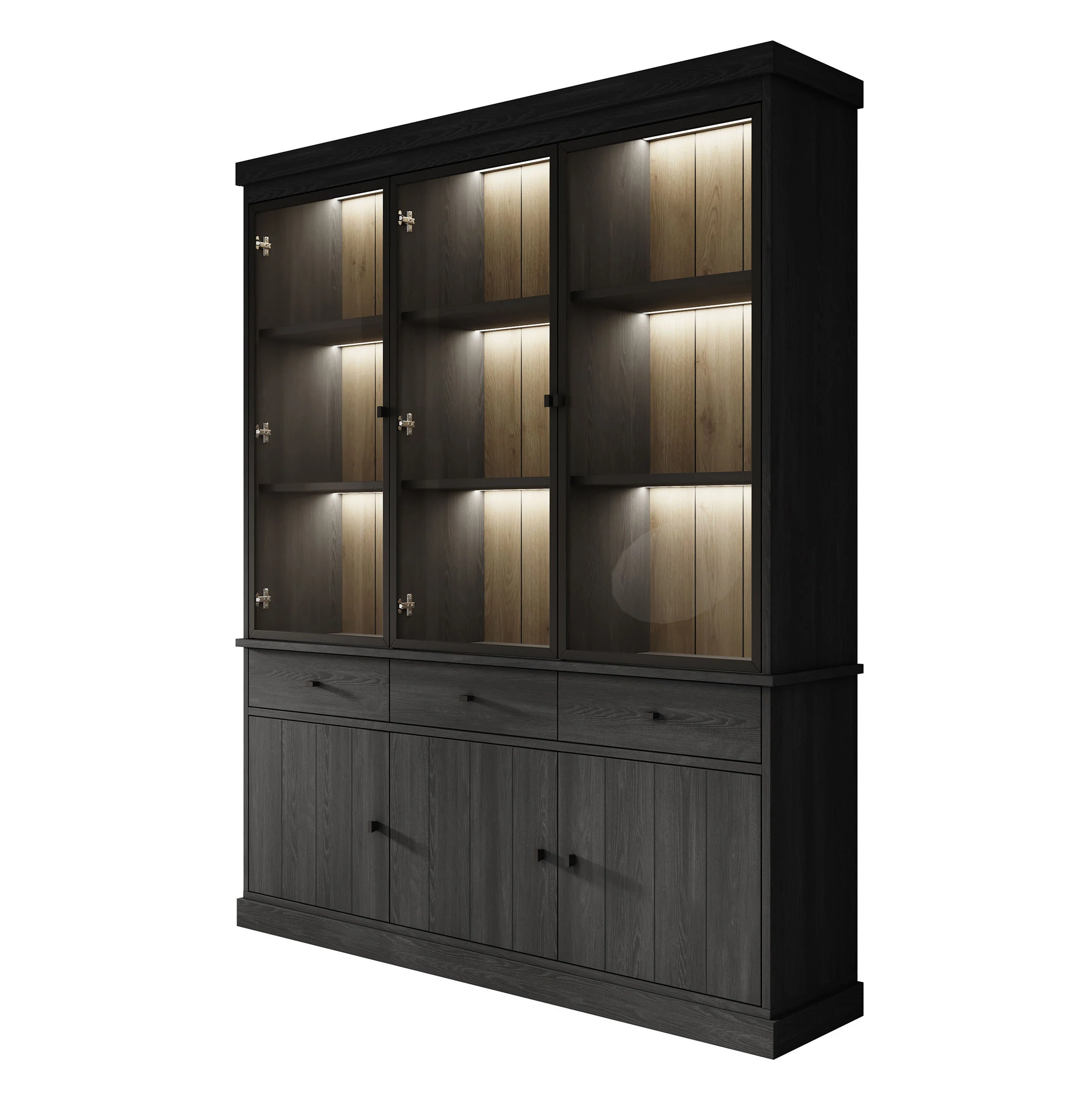 Vince 2 - Buffetkast - Zwart - 182x40x220 cm - Image 6
