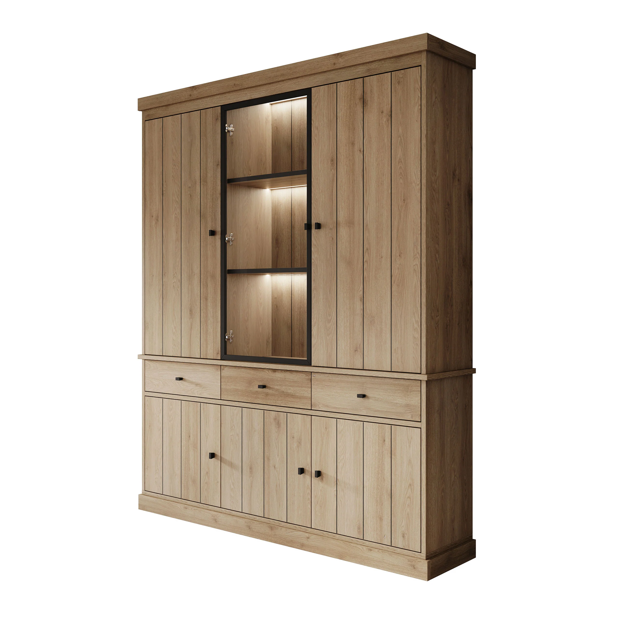 Vince 3 - Buffetkast - Eiken - 182x40x220 cm - Image 6