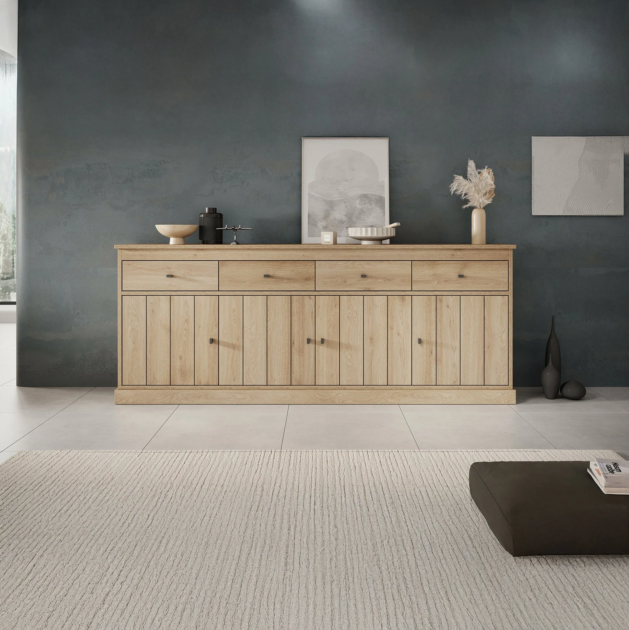 Vince - Dressoir - Eiken - 225x50x90 cm - Image 3