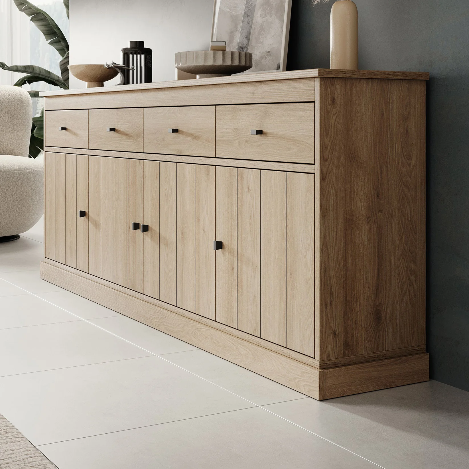 Vince - Dressoir - Eiken - 225x50x90 cm - Image 4