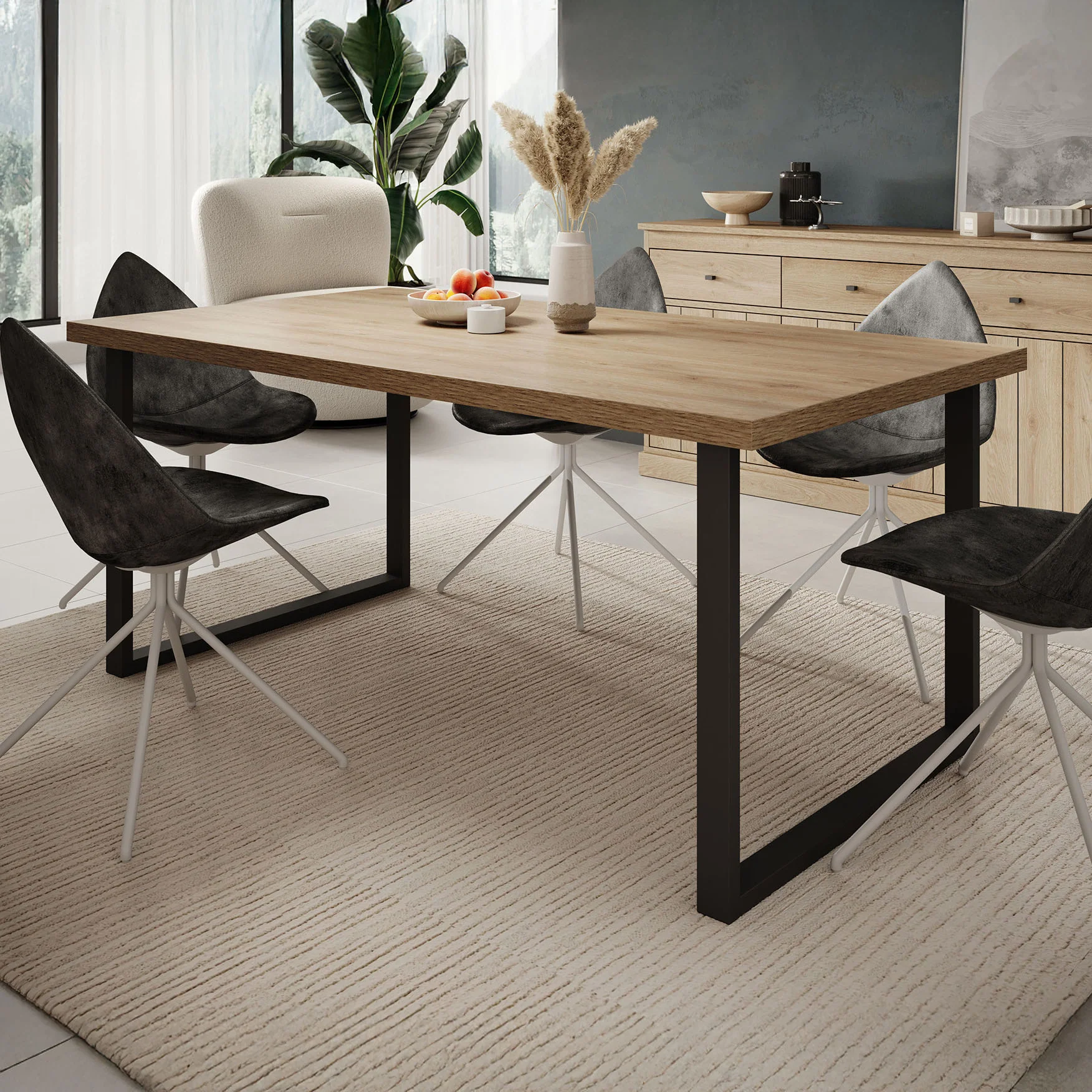 Vince - Eetkamertafel - Eiken  - 180x98x78 cm