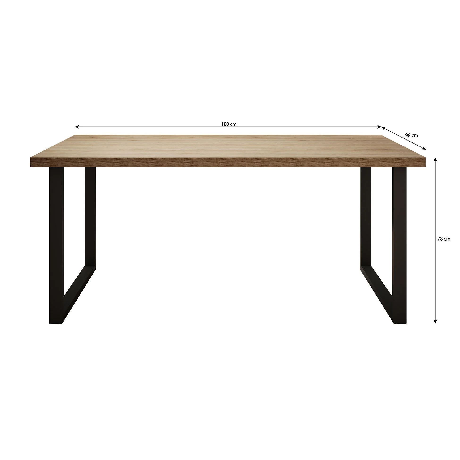 Vince - Eetkamertafel - Eiken  - 180x98x78 cm - Image 3