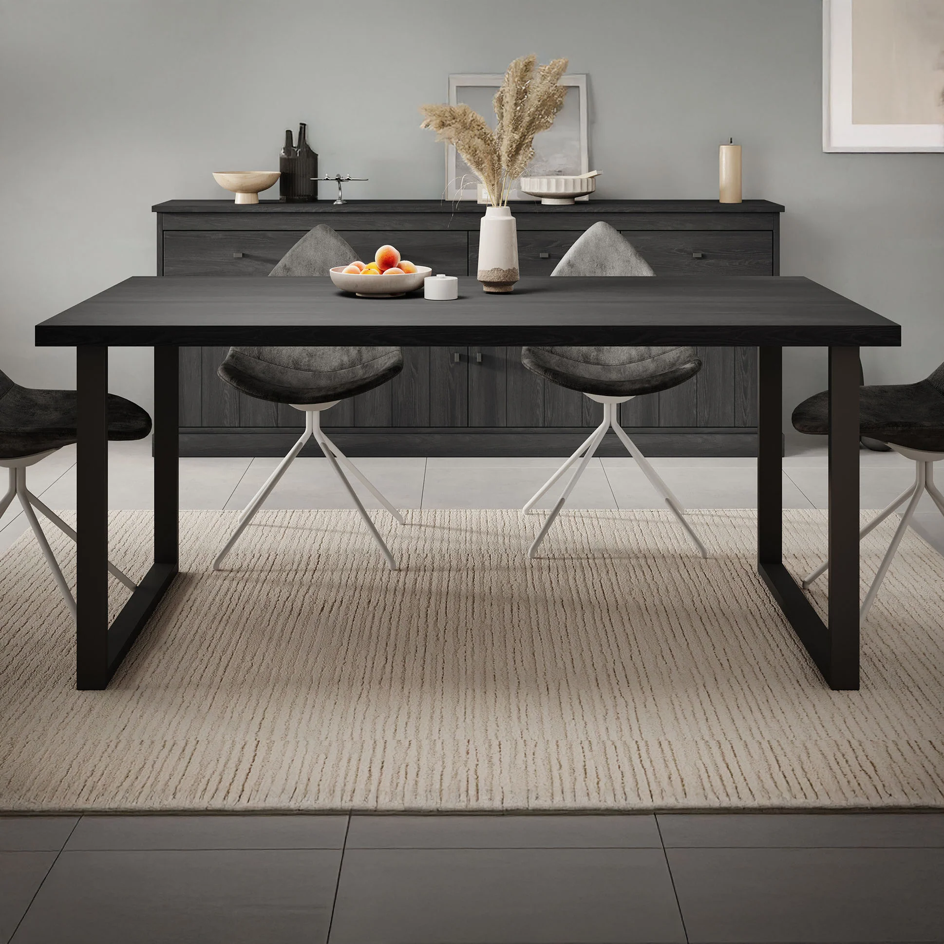 Vince - Eetkamertafel - Zwart - 180x98x78 cm - Image 2