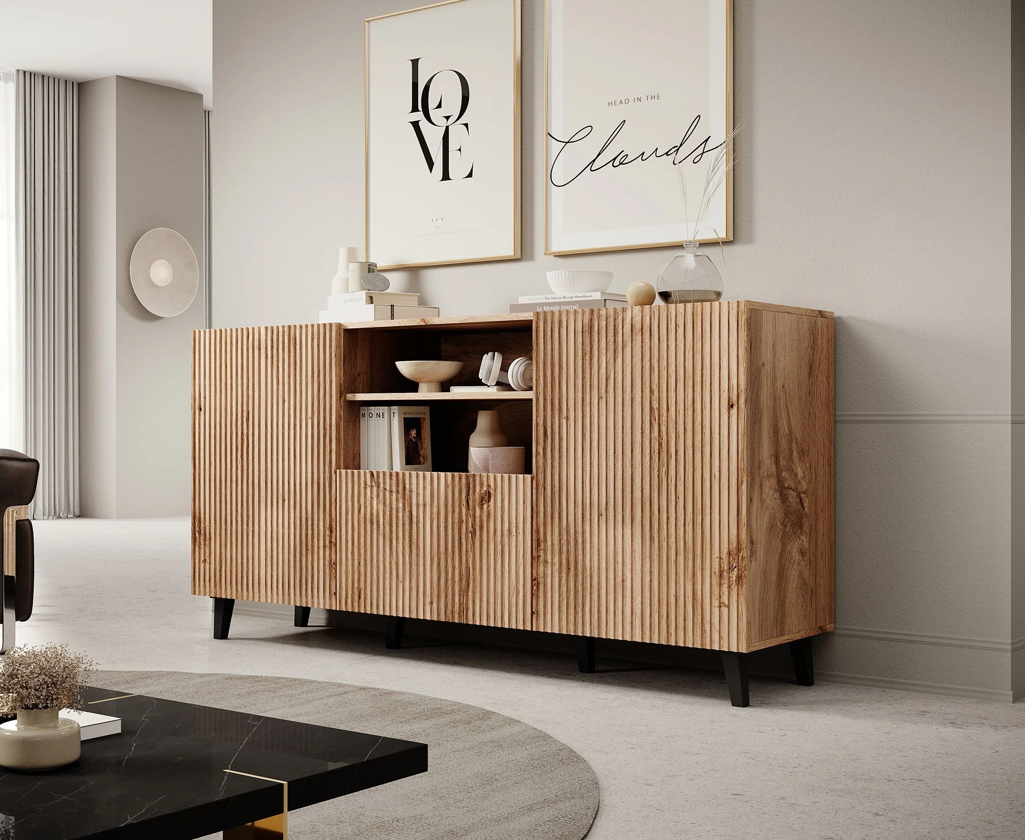 Vintar - Dressoir - Eiken - 151x42x83 cm