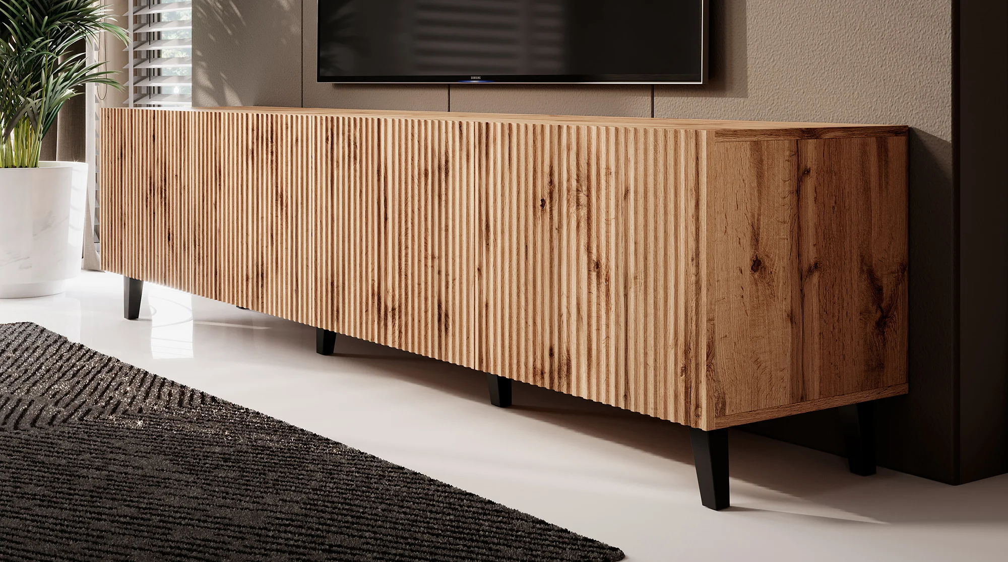 Vintar - TV-Meubel - Eiken  - 201 cm - Image 4