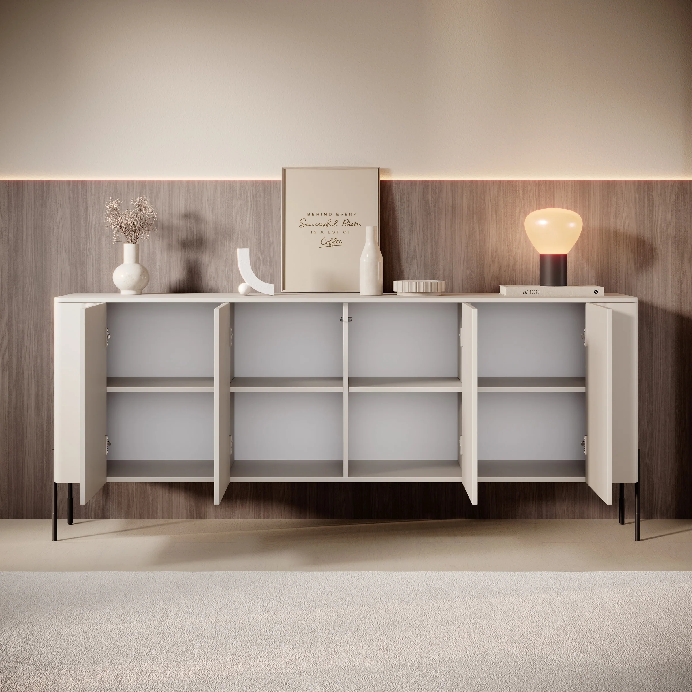 Vivi - Dressoir - Beige - 190x40x80 cm - Image 2