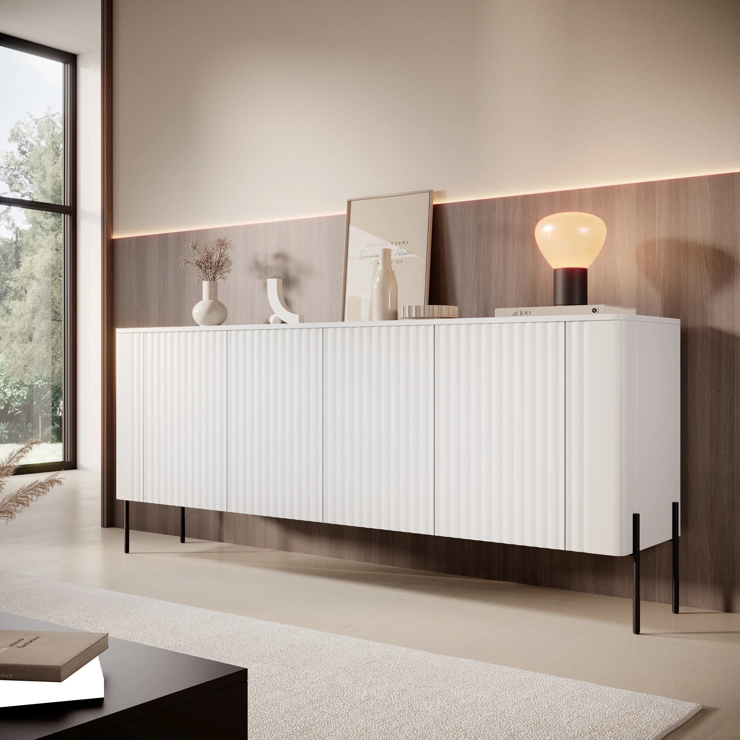 Vivi - Dressoir - Wit - 190x40x80 cm