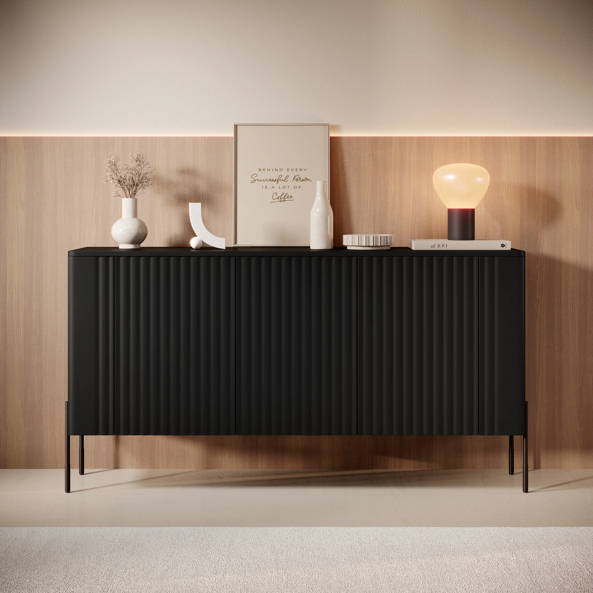 Vivi - Dressoir - Zwart - 150x40x80 cm - Image 3